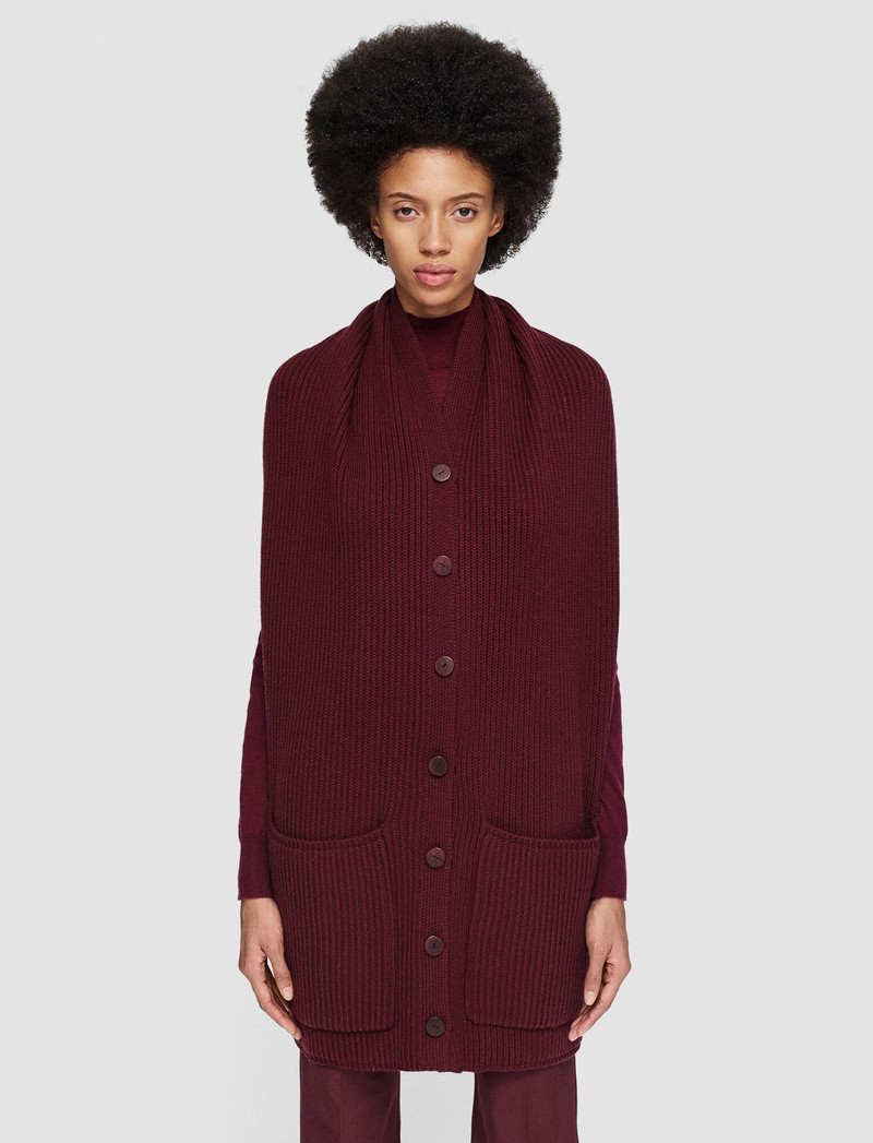 Light Cardigan Stitch Button Scarf 3