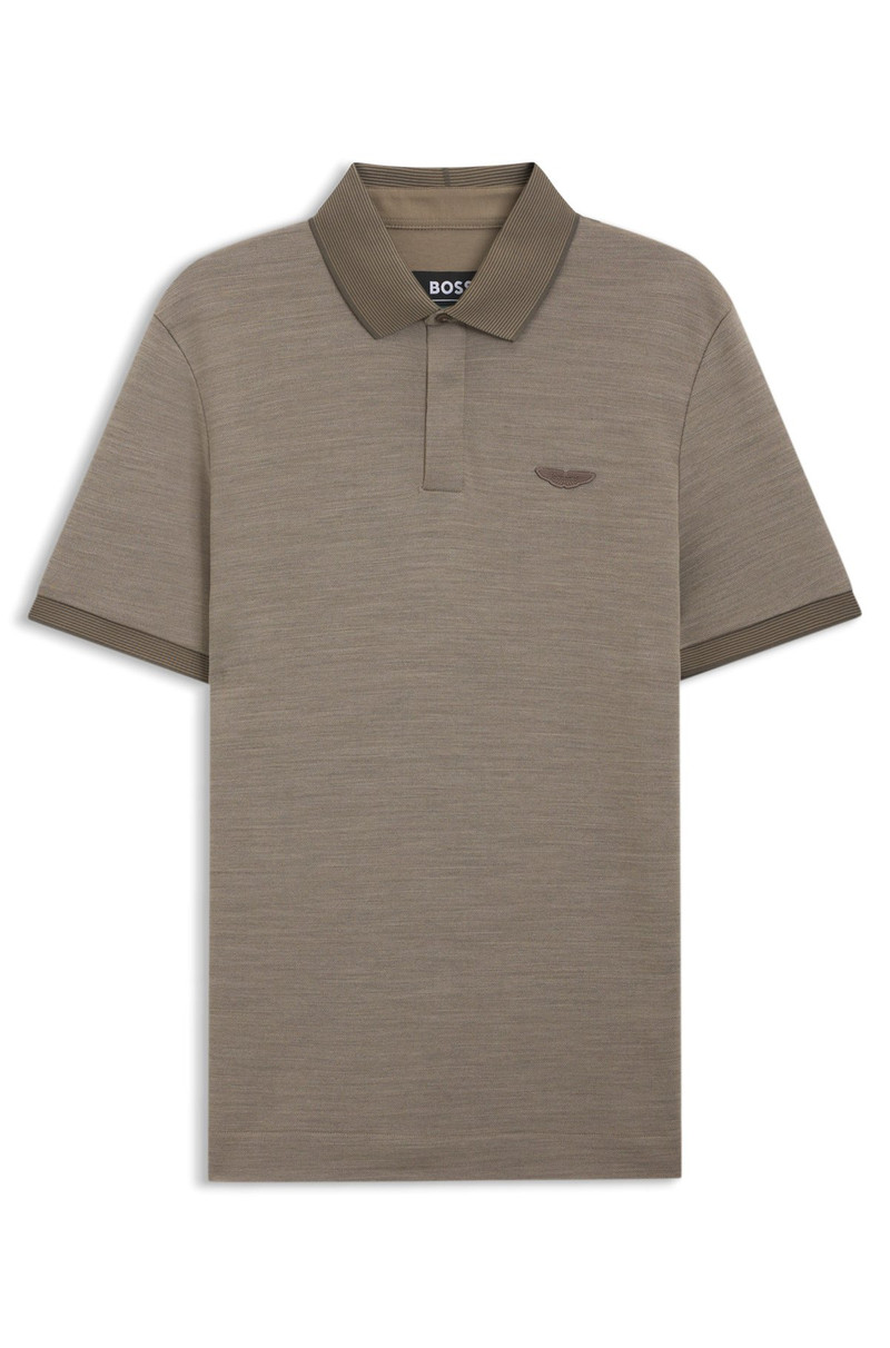 BOSS X ASTON MARTIN POLO SHIRT IN WOOL-COTTON PIQUÉ 1