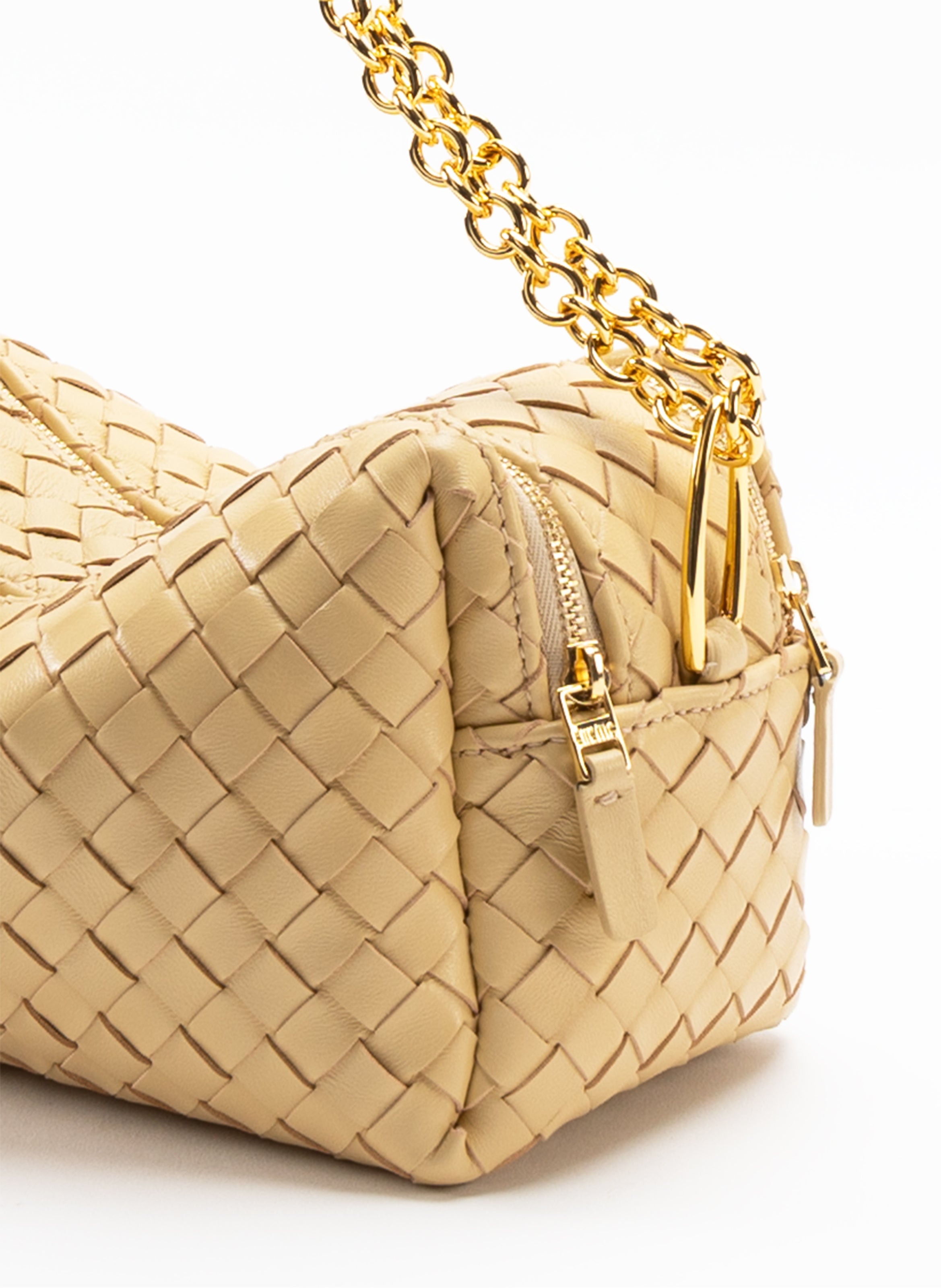 Trousse Chain Woven Leather Butter - 3