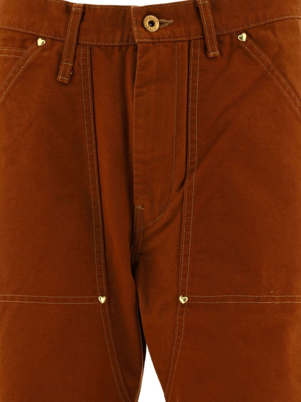 straight-leg gold-toned hardware trousers - 3