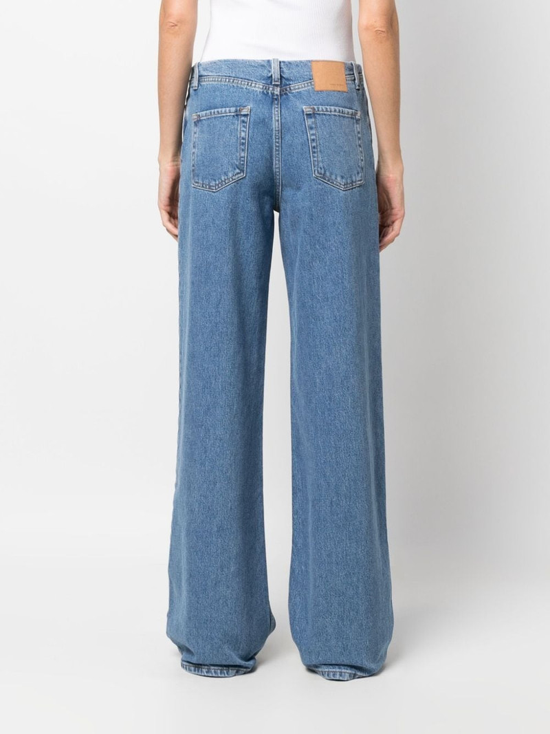 logo-patch wide-leg jeans 4