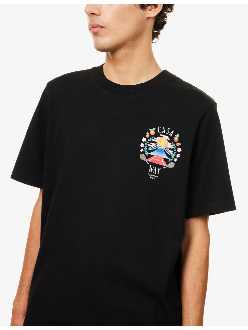 Casa Way Mountain Brand-Print Cotton-Jersey T-shirt - 5