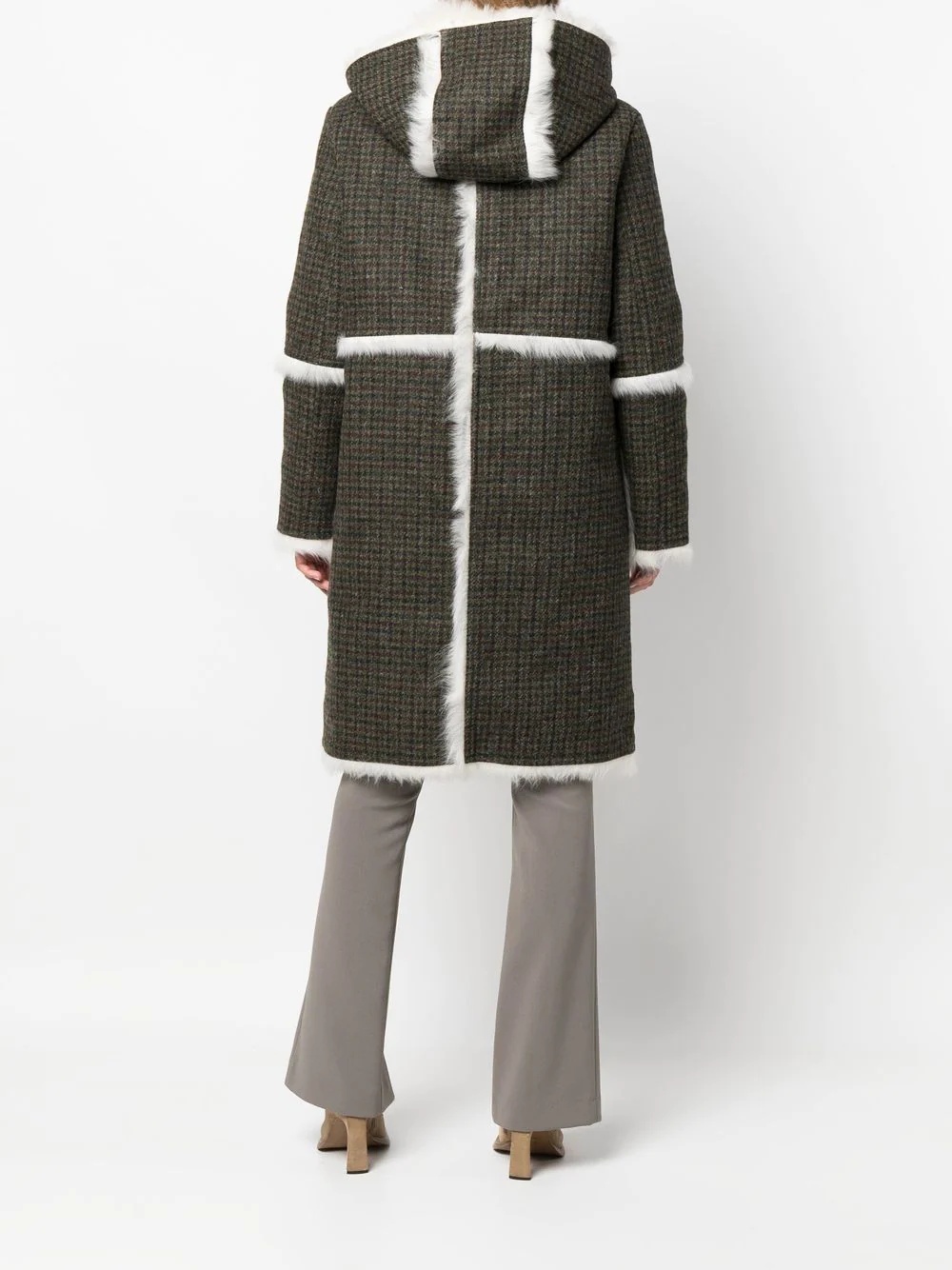 shearling wool coat - 4