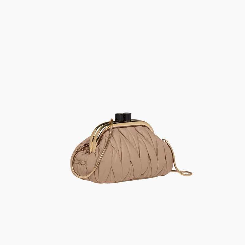 Miu Belle Nappa leather clutch 4