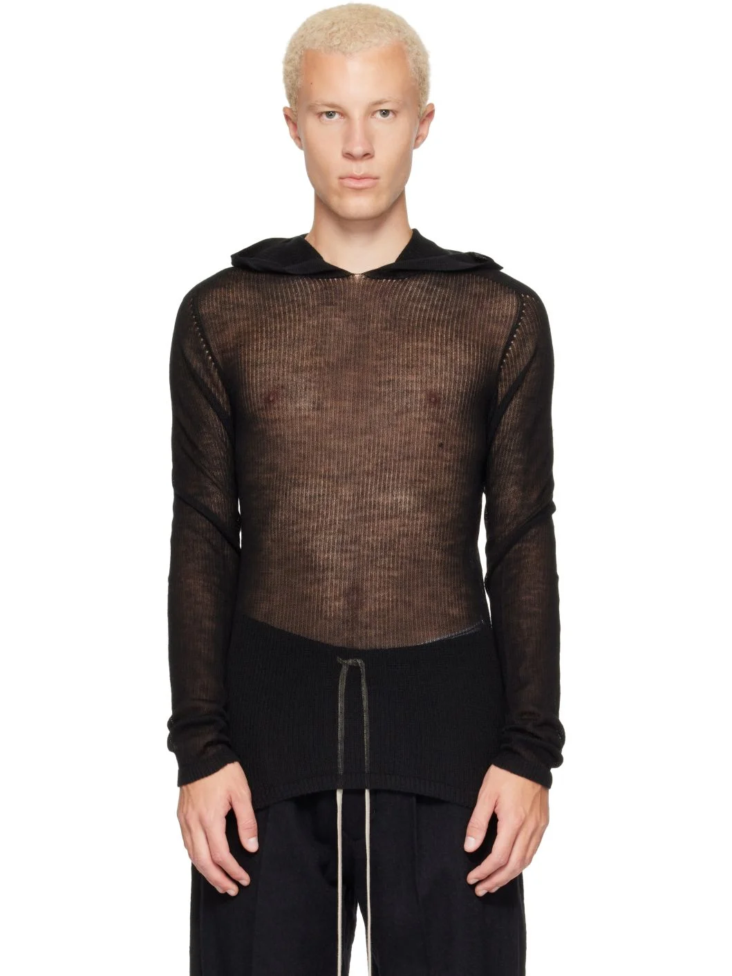 Black Tower Sheer Hoodie - 1