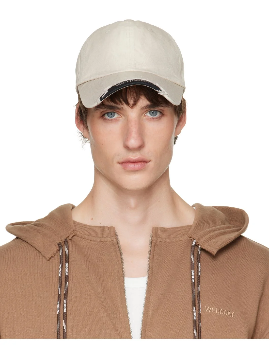 Off-White Distressed Cap - 1