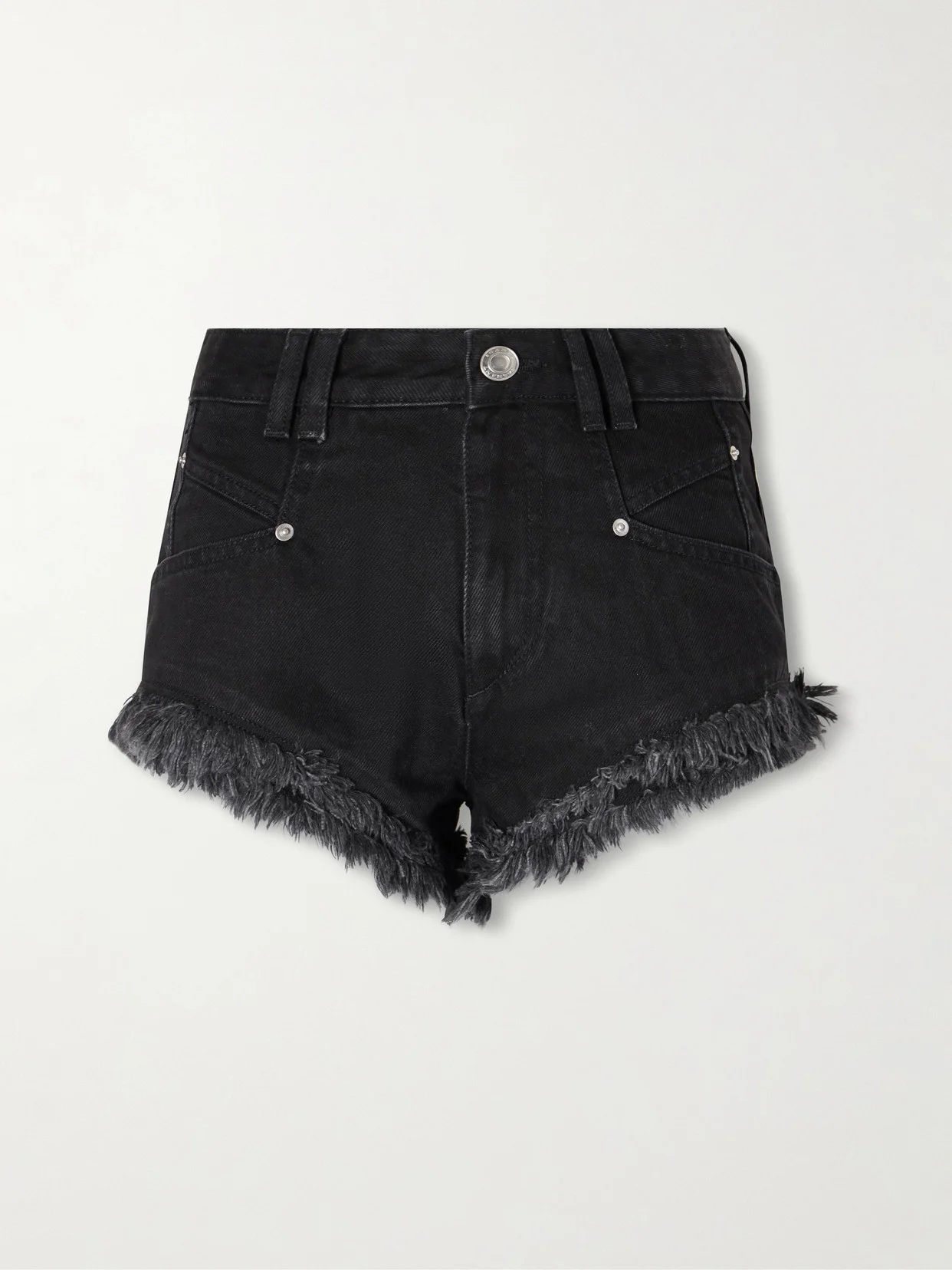 Eneidala Frayed Denim Shorts - 1