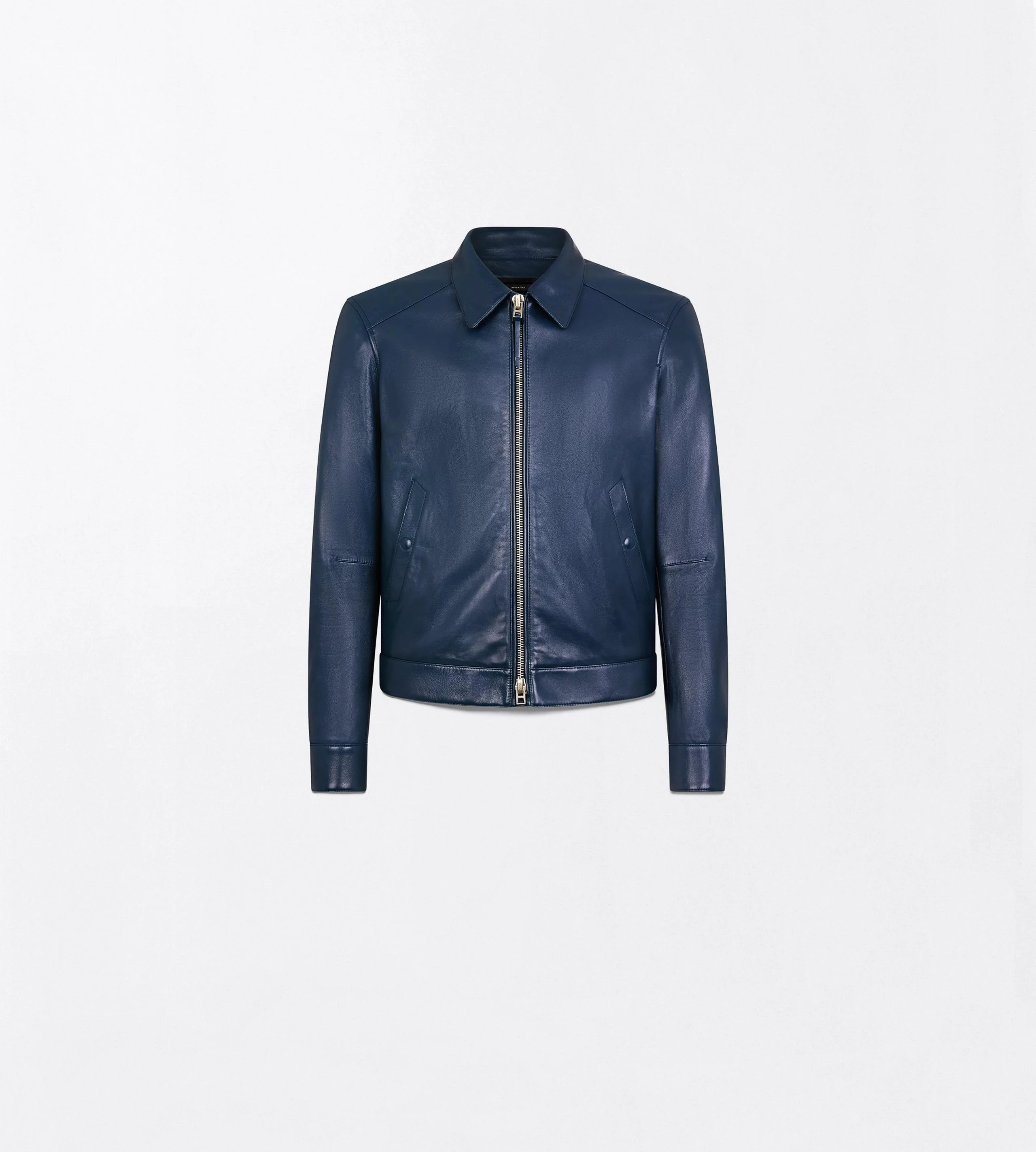 NAPPA GRAIN LEATHER COLLAR BLOUSON - 1
