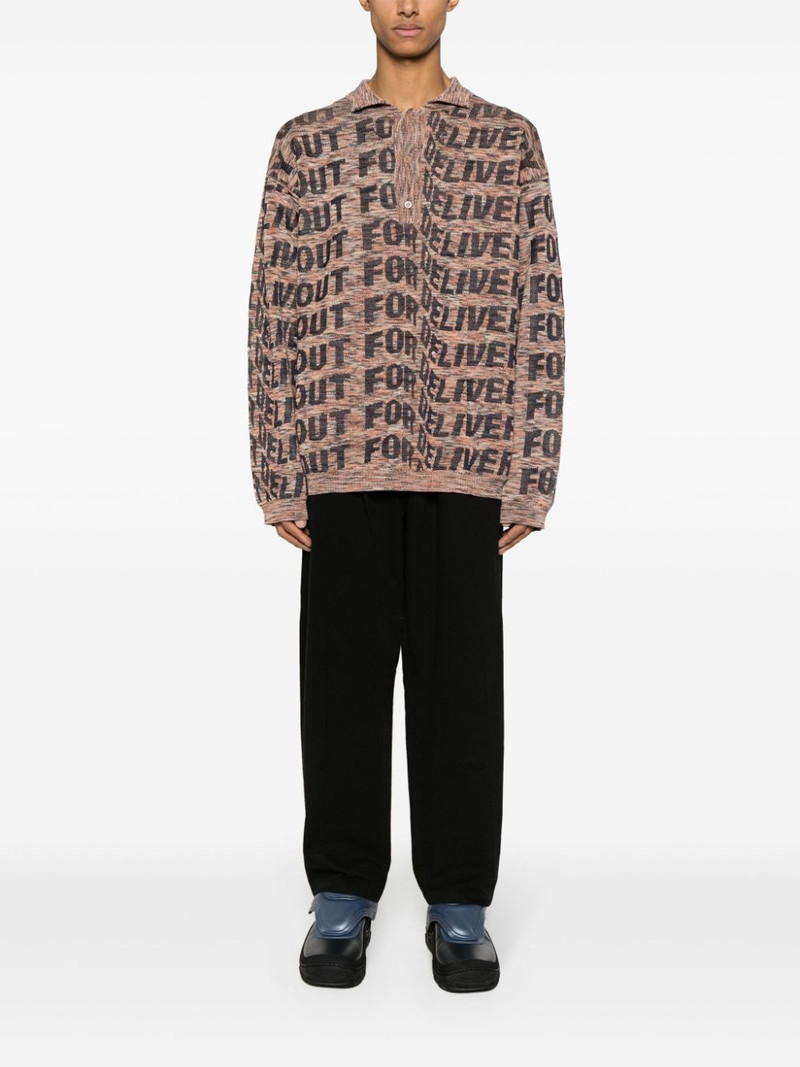HENRIK VIBSKOV Signed mÃ©lange polo jumper outlook
