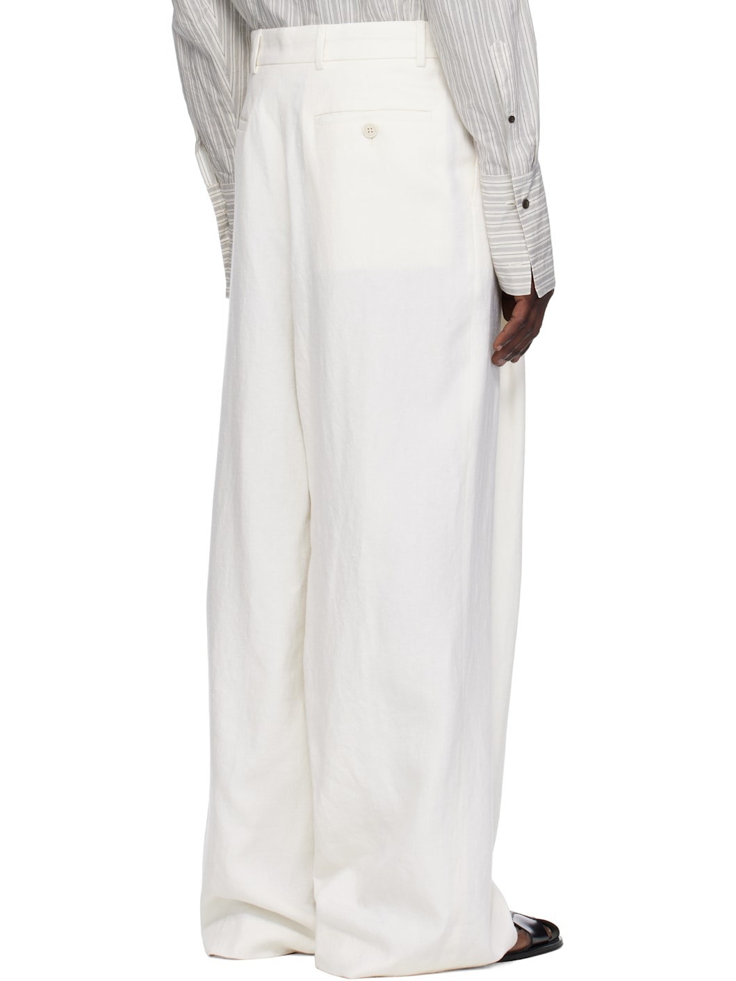 Off-White Pleated Trousers - 3