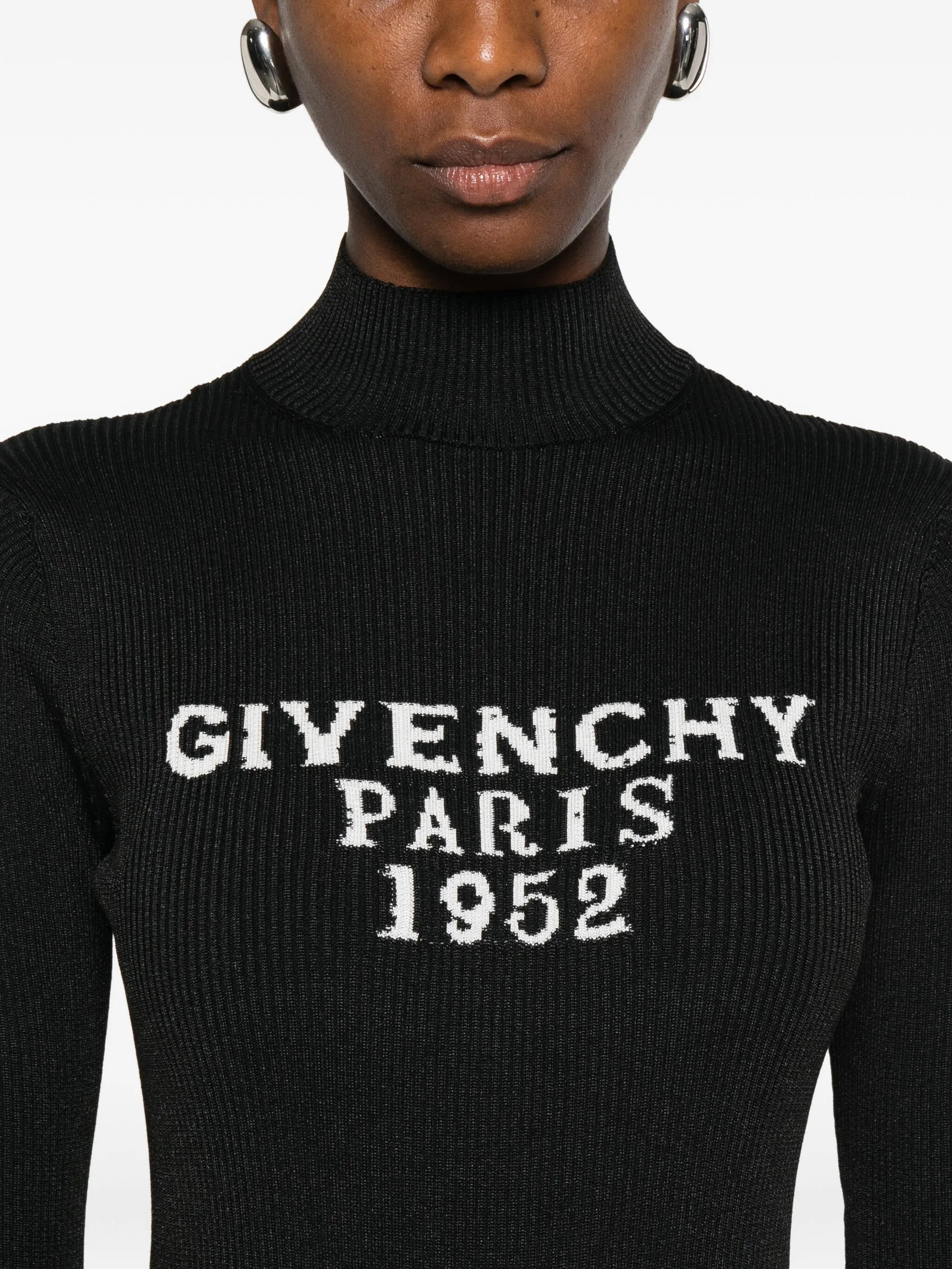 high-neck logo bodysuit - 5
