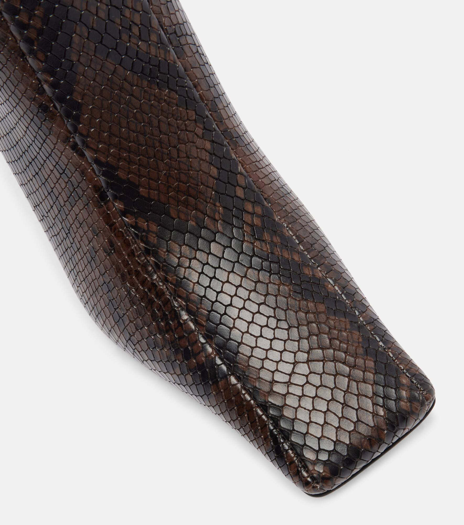 Eve snake-effect knee-high boots - 5