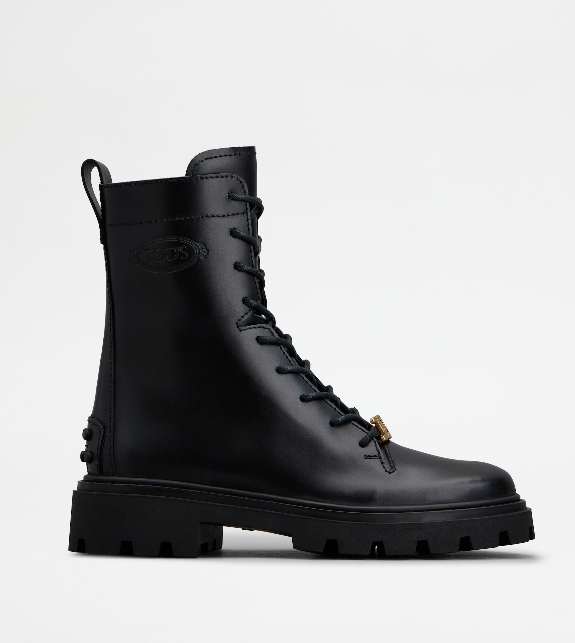 COMBAT BOOTS IN LEATHER - BLACK - 1