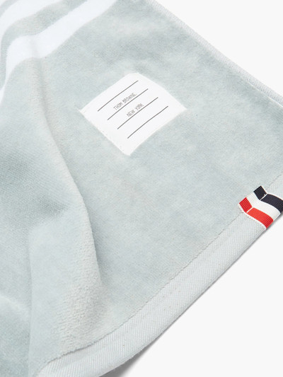 Thom Browne 4-Bar and tri-colour tag cotton-terry towel outlook