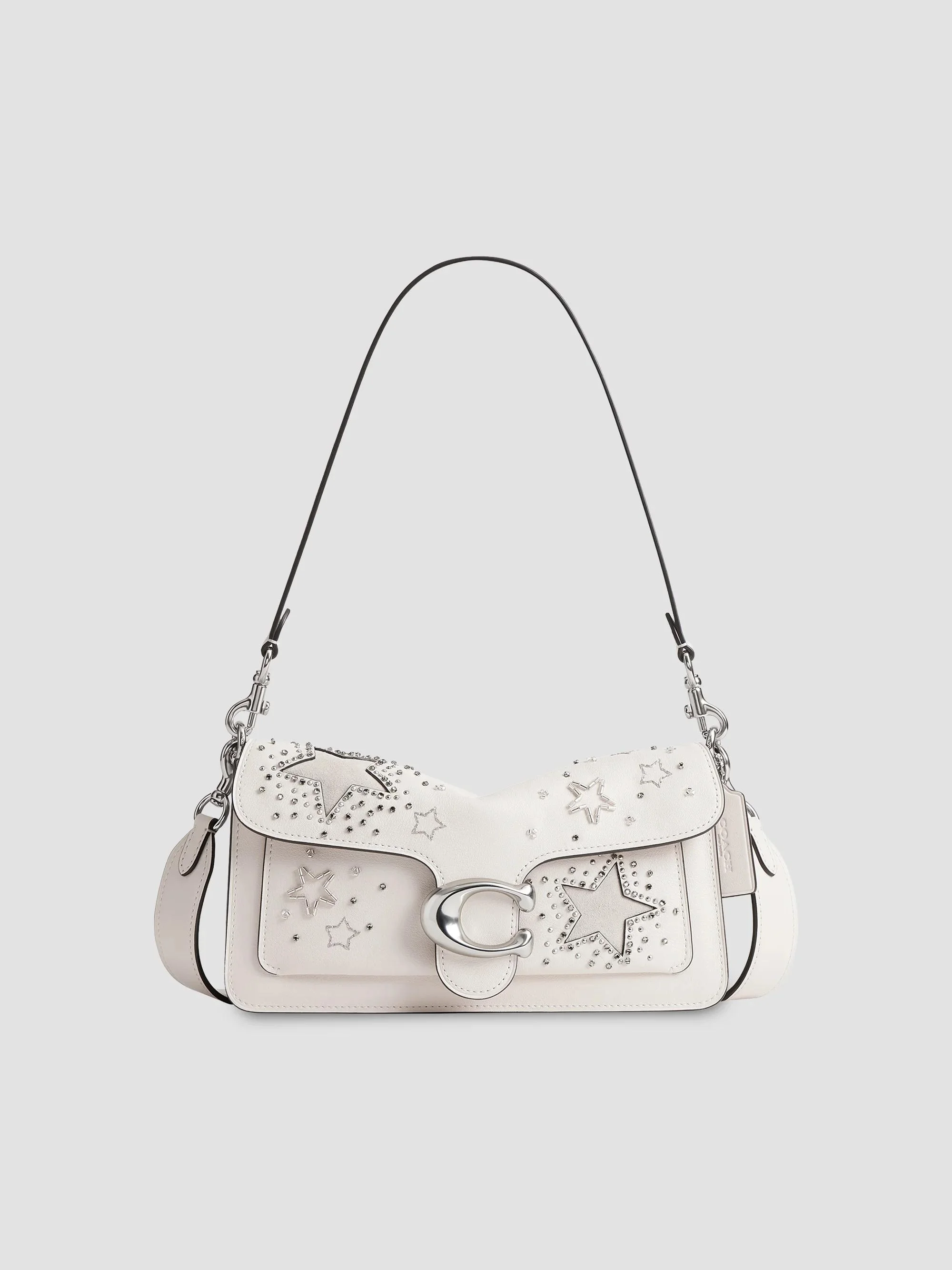 Women's Tabby 26 Celestial Embroidered Leather Shoulder Bag - Chalk - 1