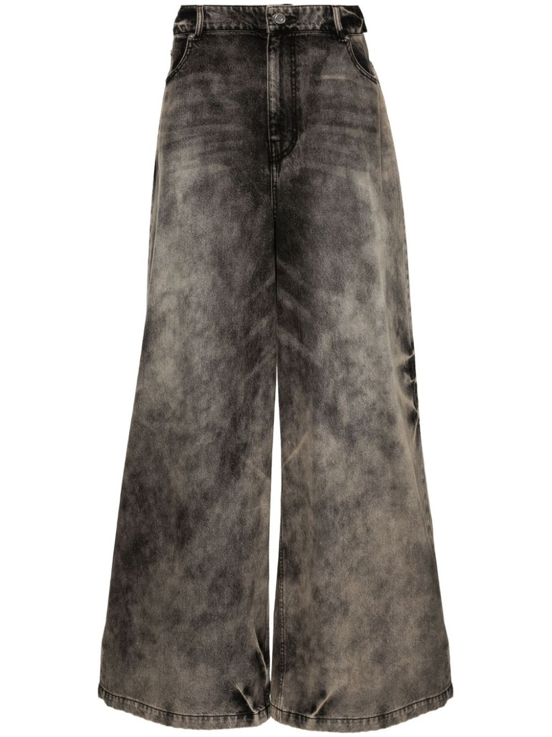 waist-straps wide-leg trousers 1
