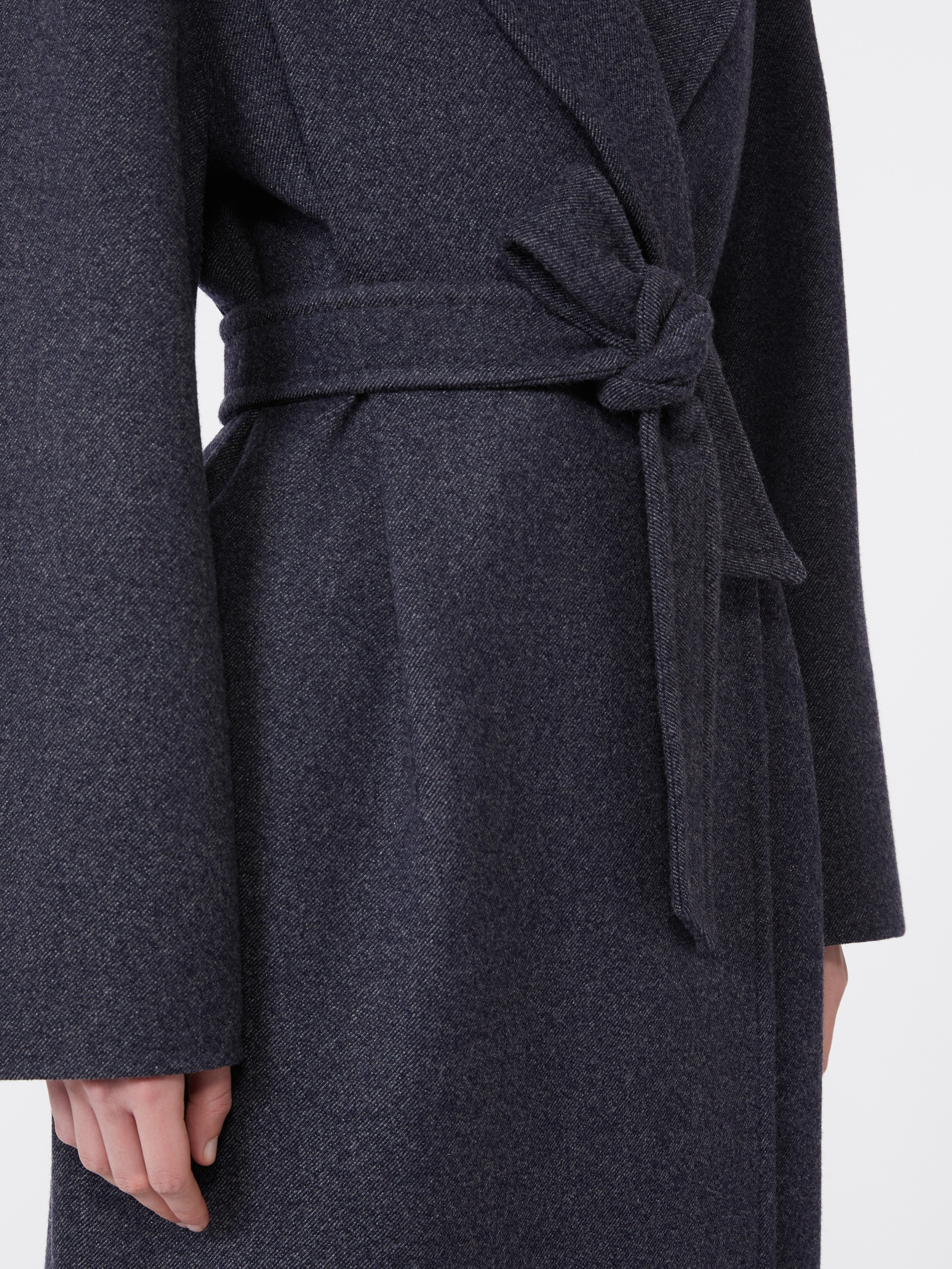 CARNIA Denim-effect wool coat - 5