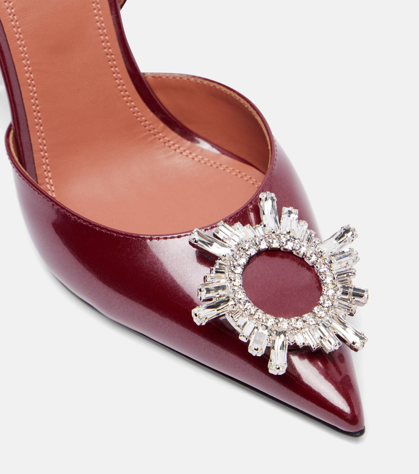 Begum 95 patent leather slingback pumps - 5