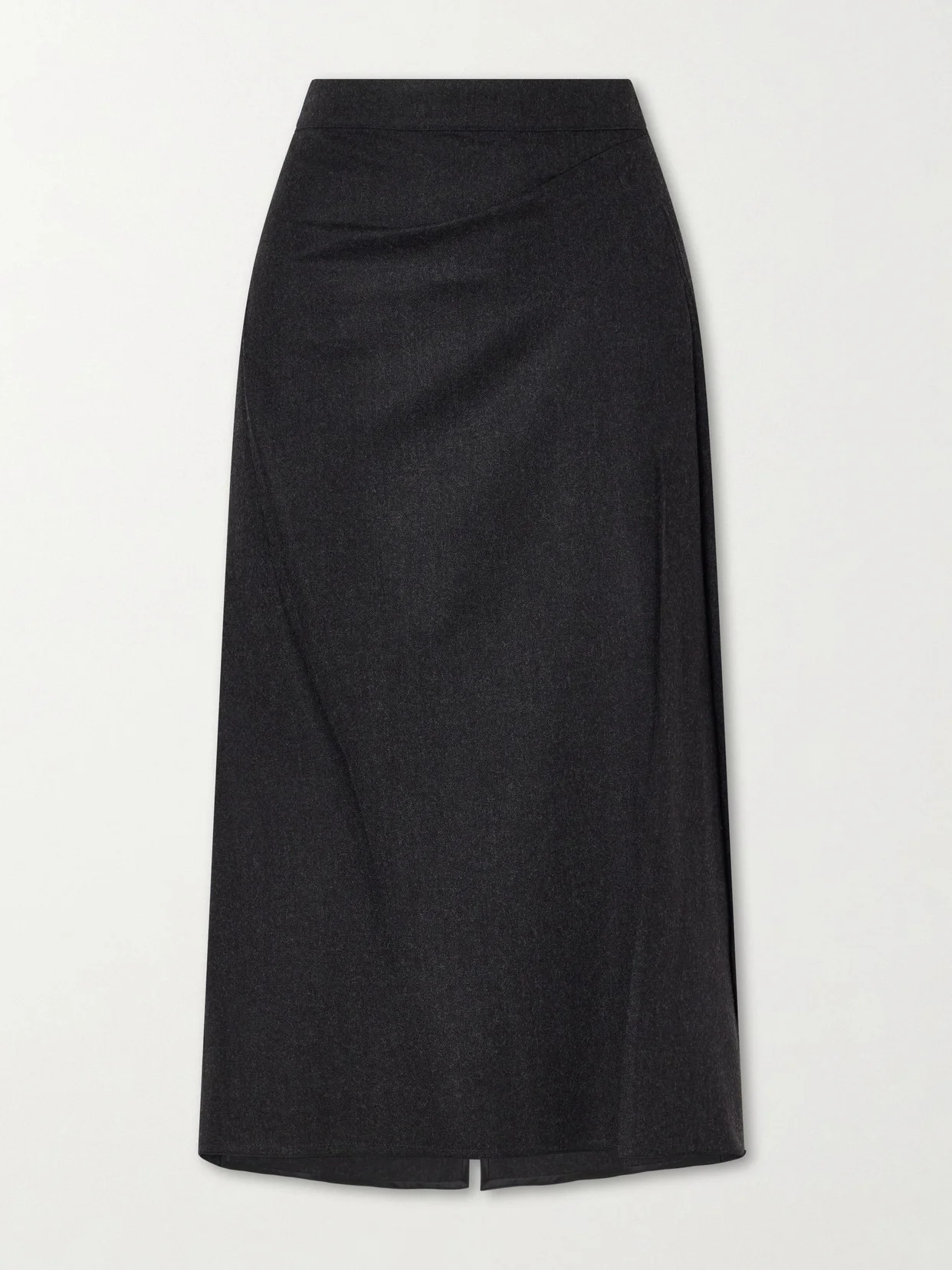 Wool Pleated Midi Skirt - 1