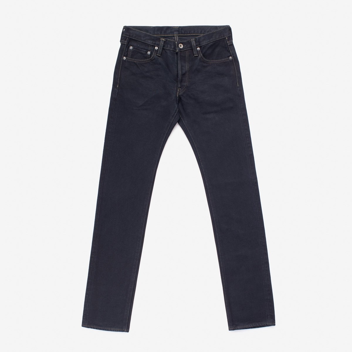 IH-777S-21od 21oz Selvedge Denim Slim Tapered Cut Jeans - Indigo Overdyed Black - 1