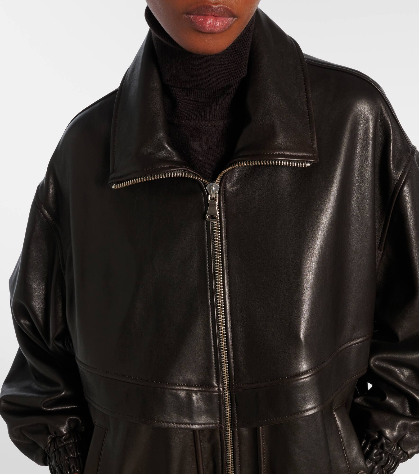 Beck leather bomber jacket - 4