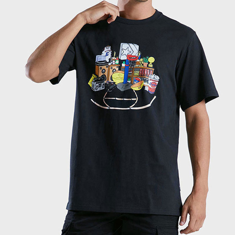 Converse Converse Throwback T-Shirt 'Black' 10023259-A01 outlook