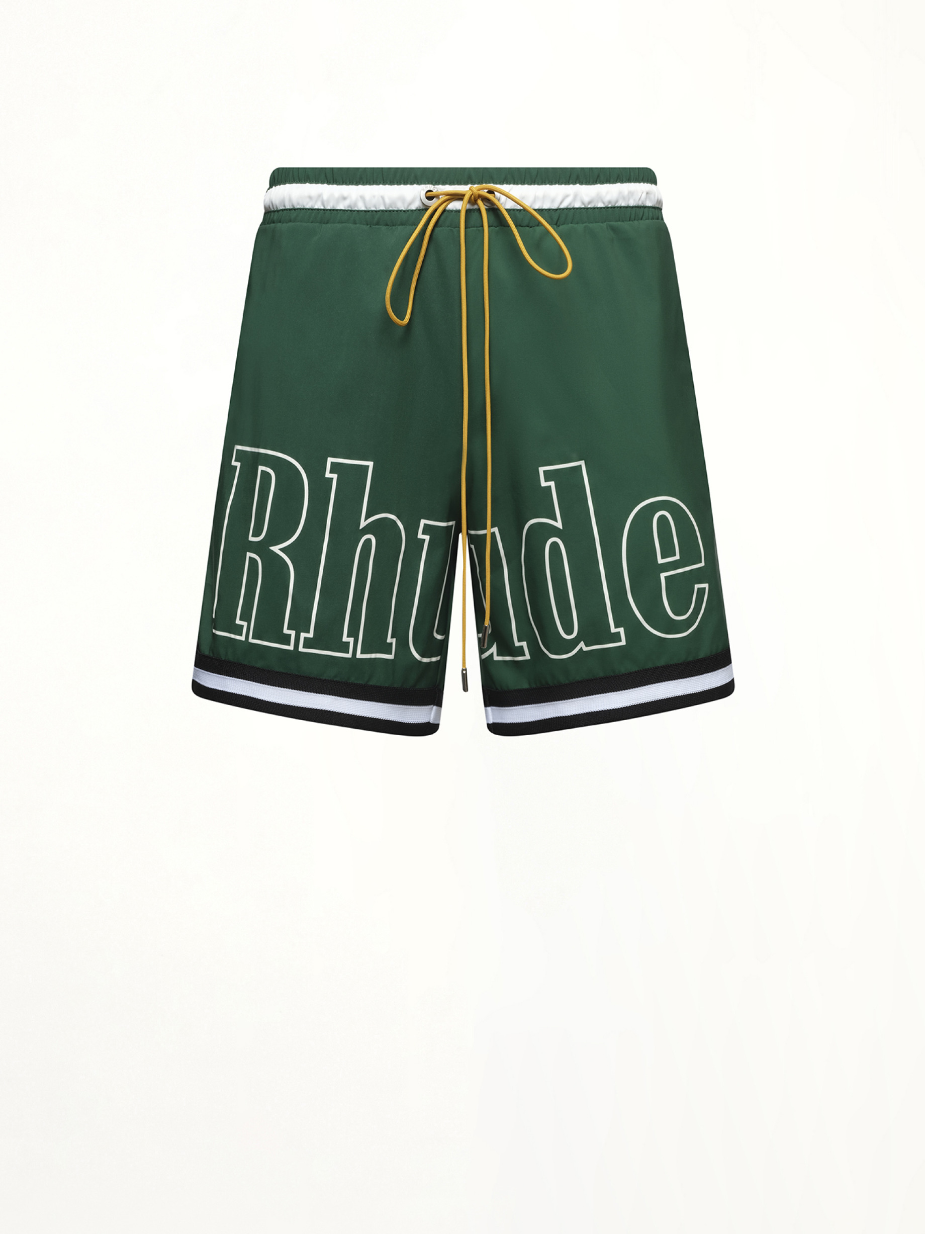 Logo Basketball Swim Short in Forest Green/Black/White - 2