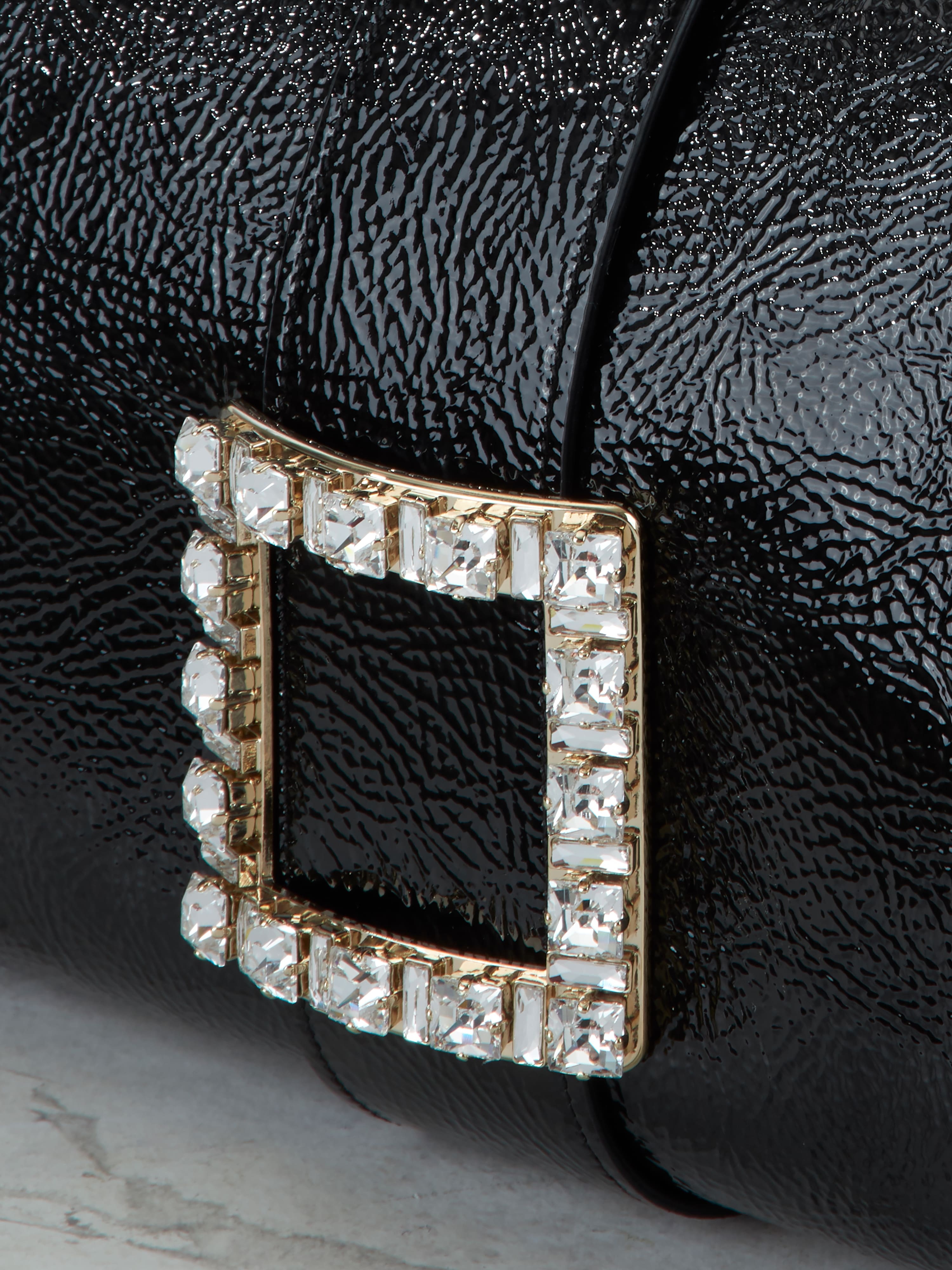 Très Vivier Strass Buckle Muff in Leather and Shearling - 5