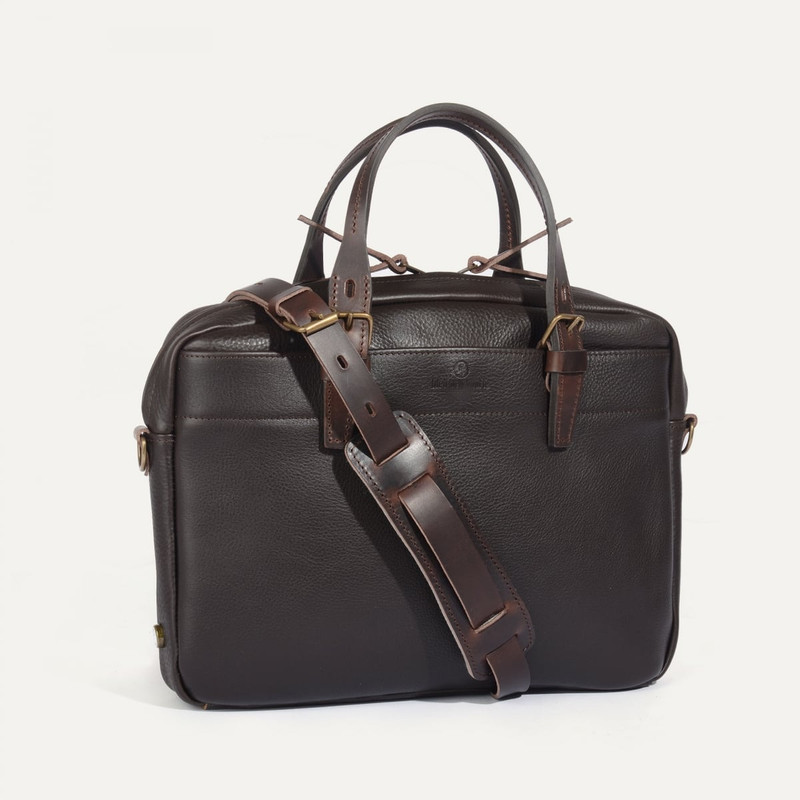 Bleu de Chauffe FOLDER BUSINESS BAG  -  DARK BROWN outlook