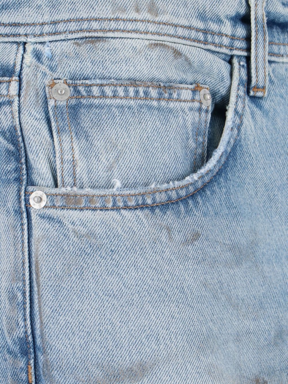 raw-edge five-pocket jeans - 3