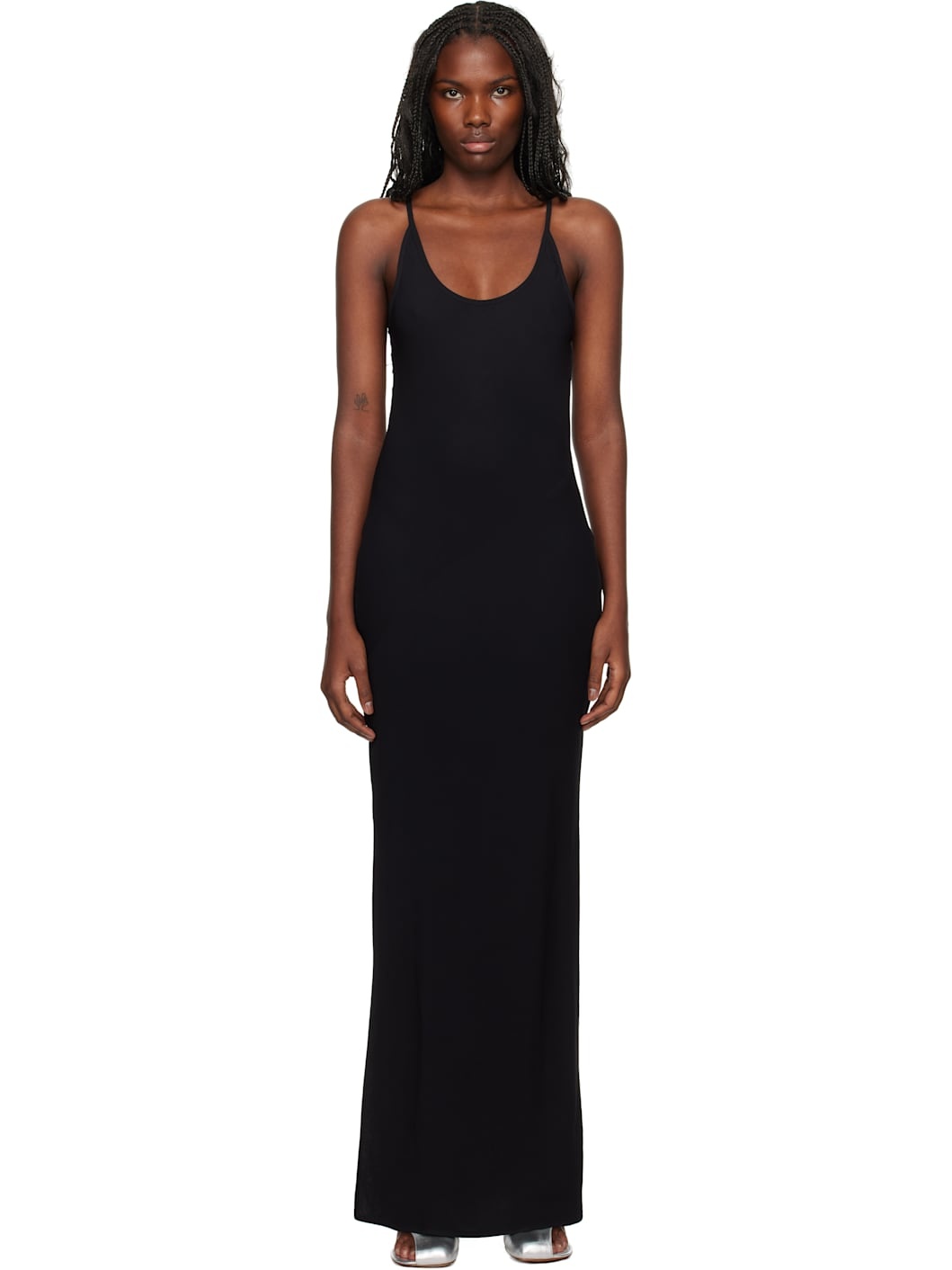 Black Elemental Mala Slip Maxi Dress - 1
