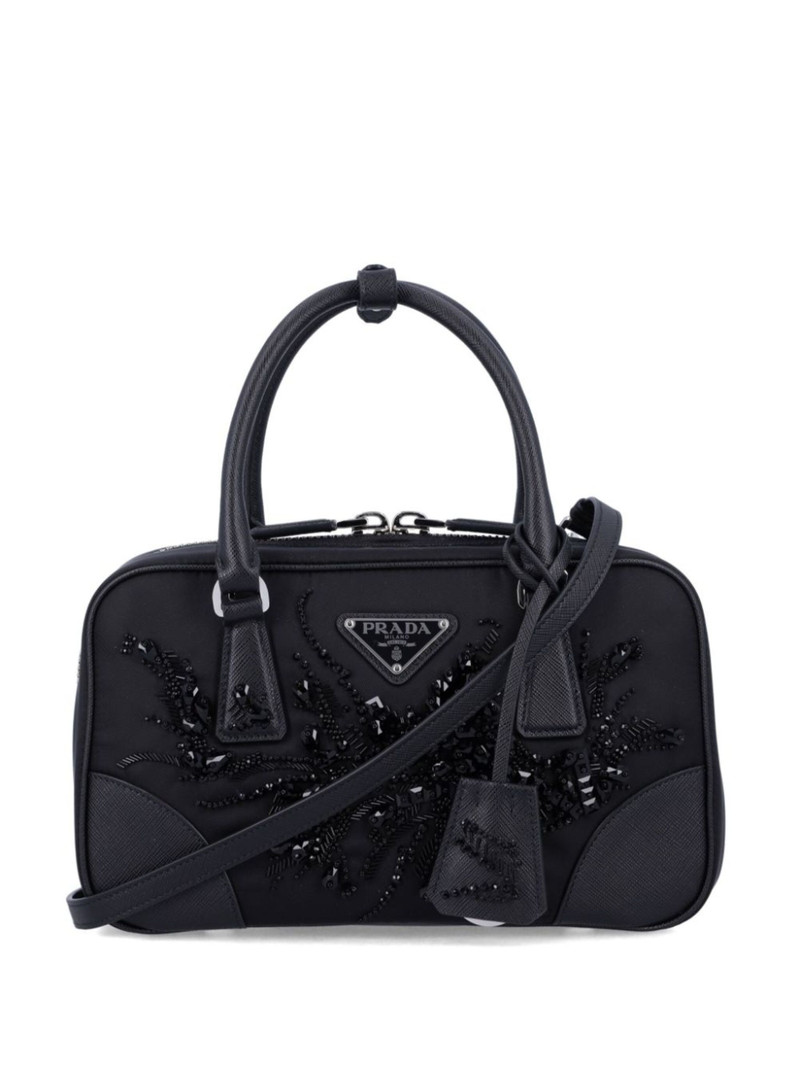 embroidered detailing mini bag - 1