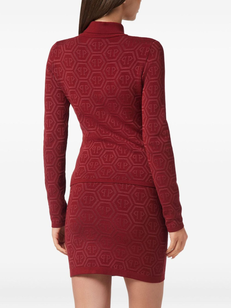 logo-pattern turtleneck sweater 3