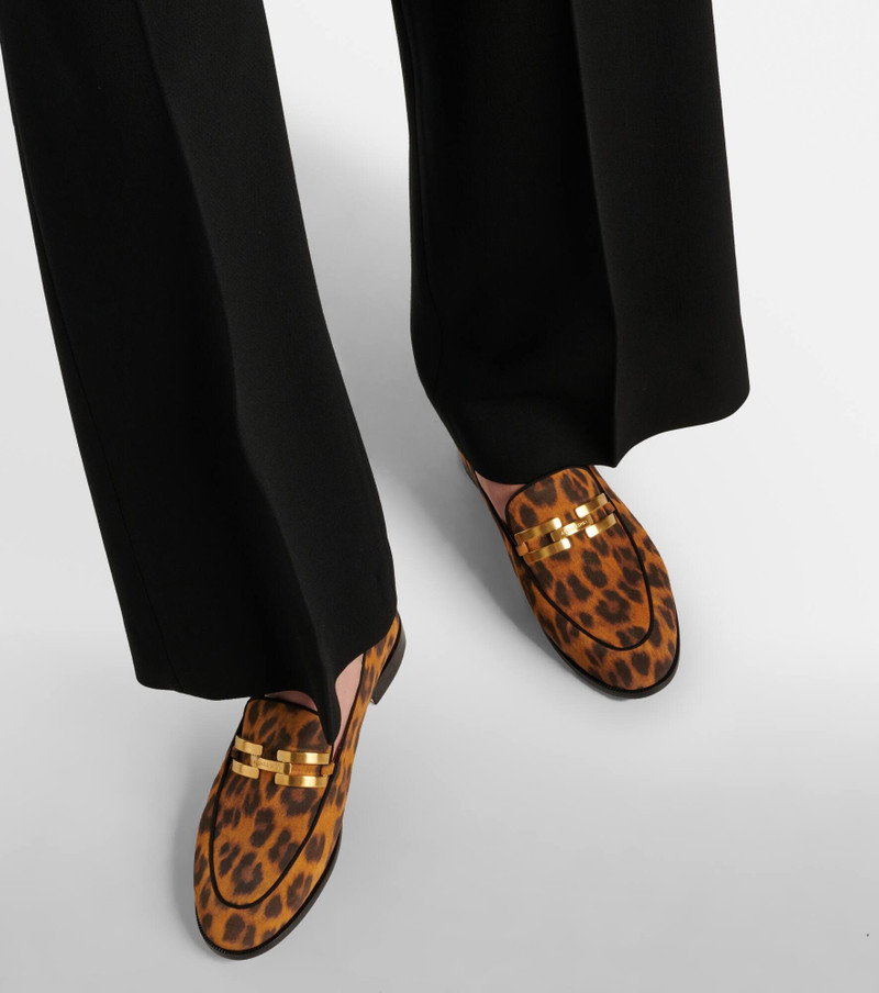 Brandi leopard-print leather loafers 7