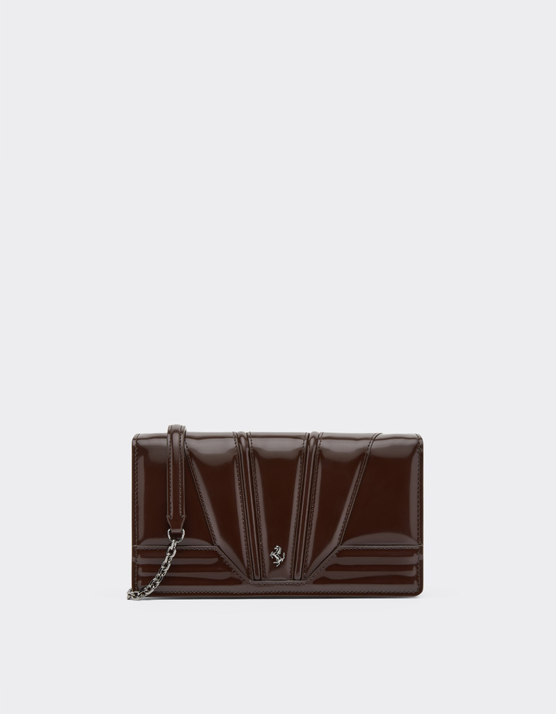 Ferrari GT glossy leather wallet with chain strap 1