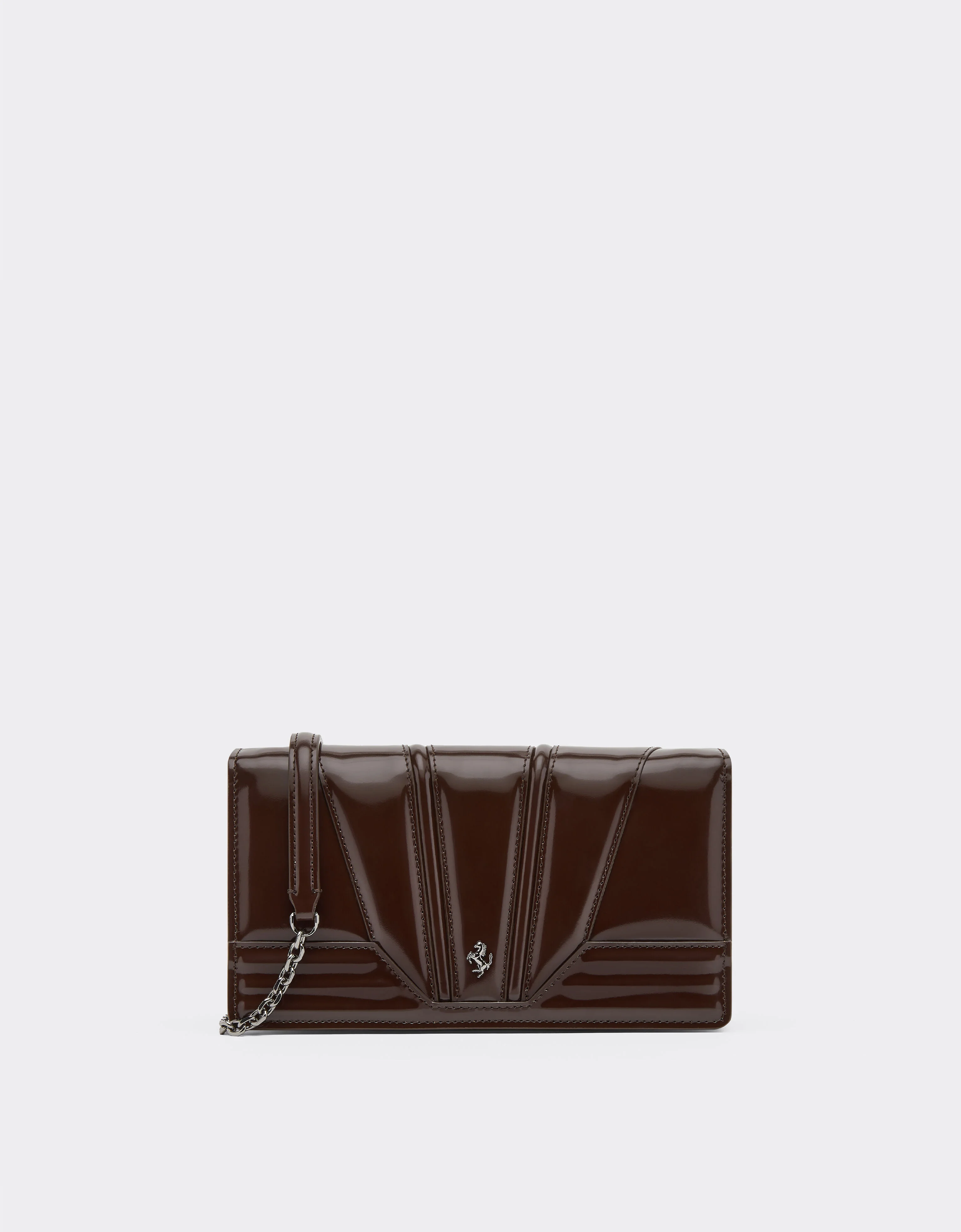 Ferrari GT glossy leather wallet with chain strap - 1