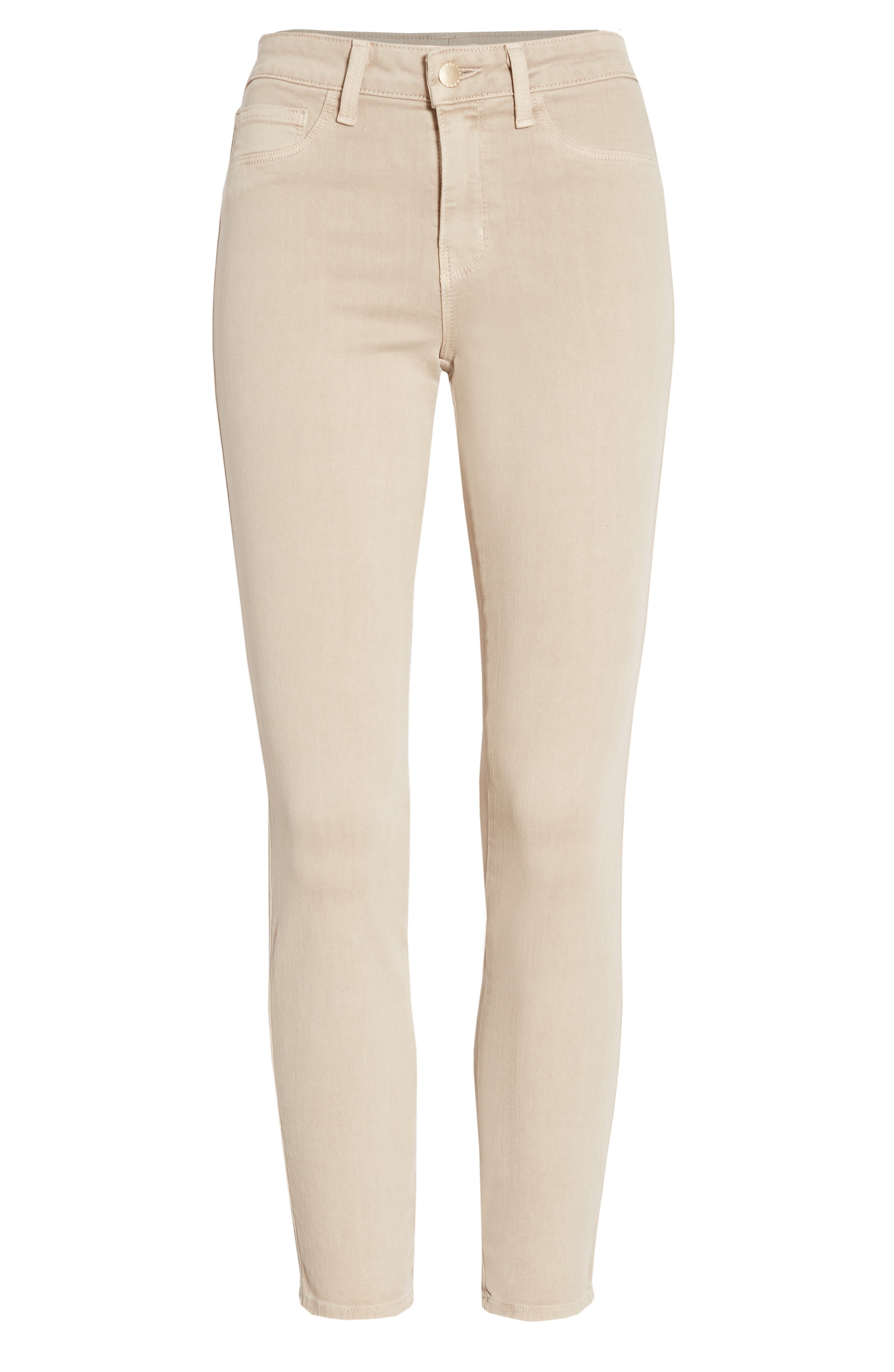 L'AGENCE High Waist Skinny Ankle Jeans in Biscuit at Nordstrom - 5