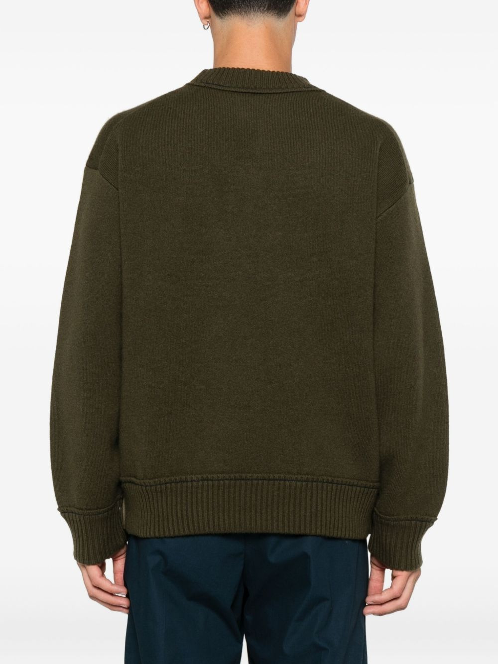 ribbed-trim sweater - 4