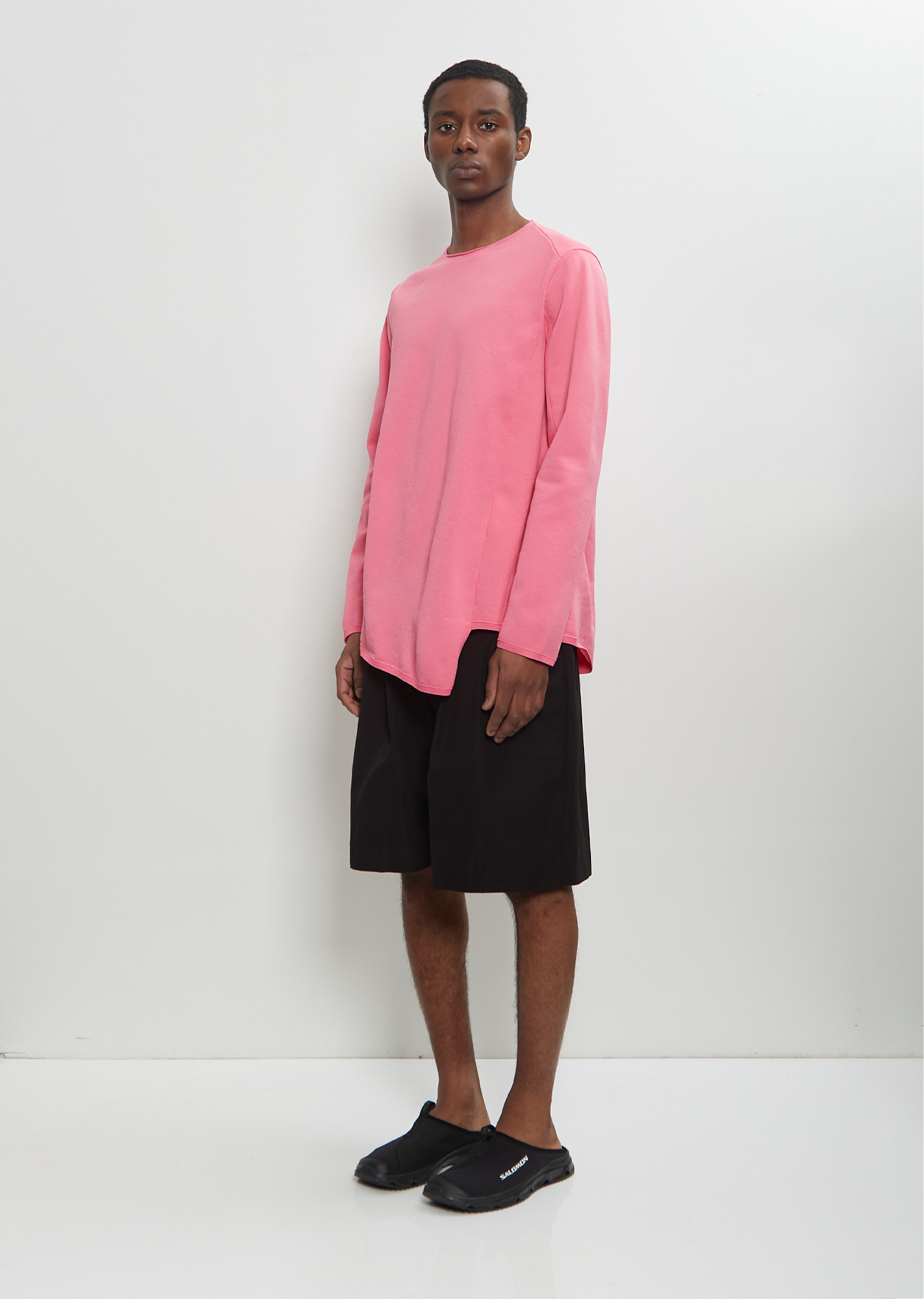 Asymmetric Layered Sweater — Pink - 4