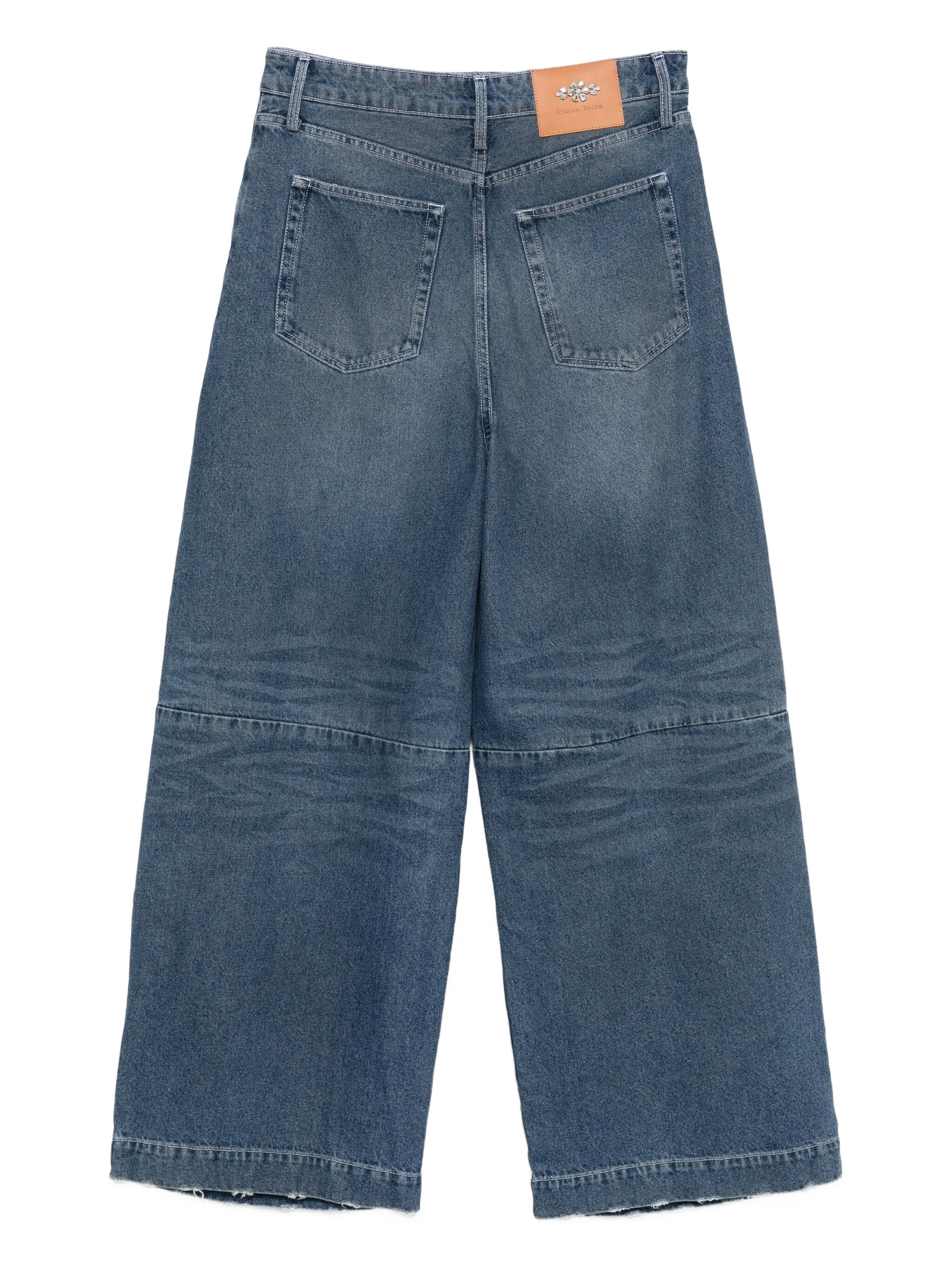 distressed puddle jeans - 2