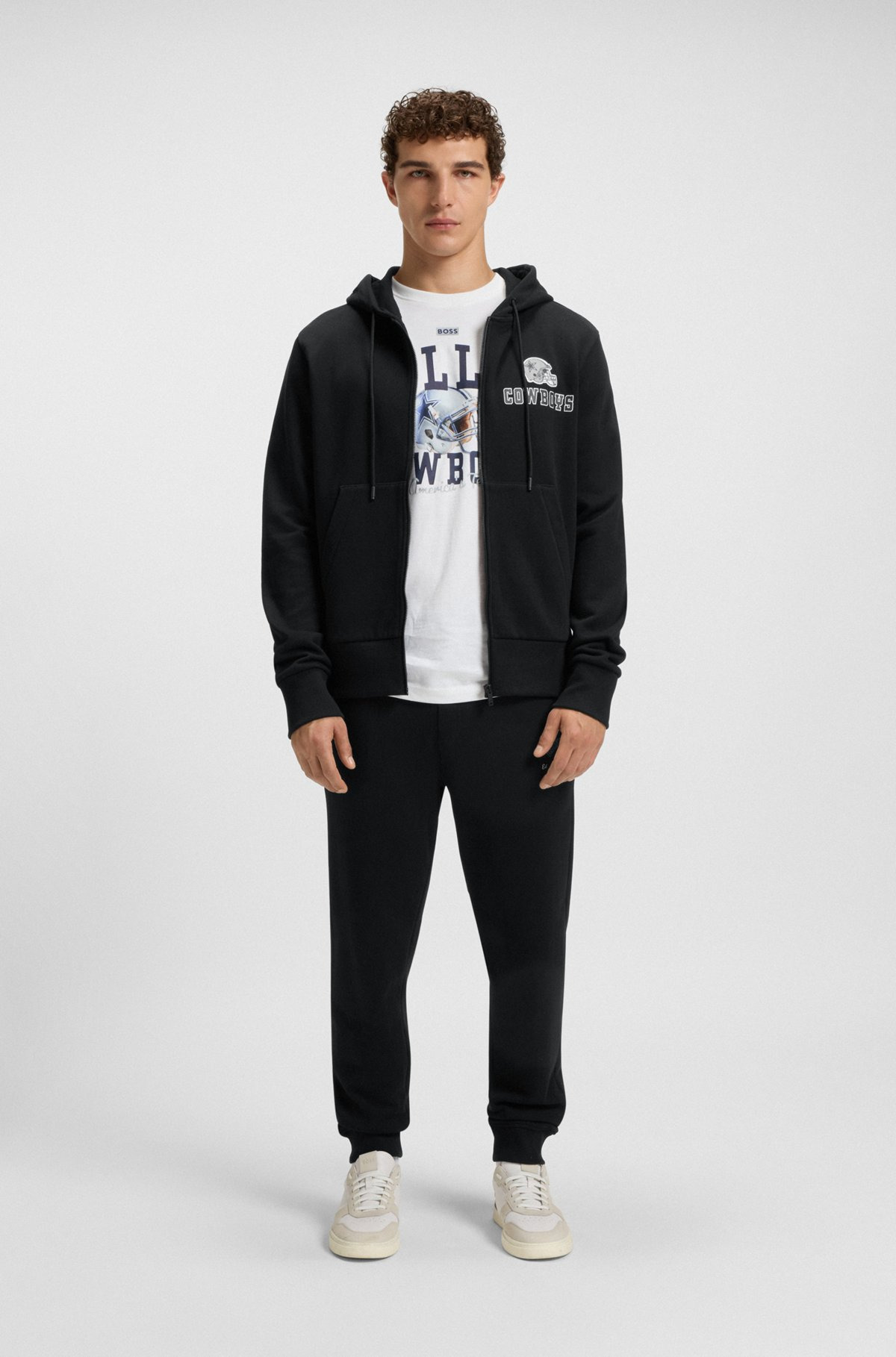 BOSS X DALLAS COWBOYS ZIP-UP HOODIE WITH ALTERNATIVE LOGO - 4