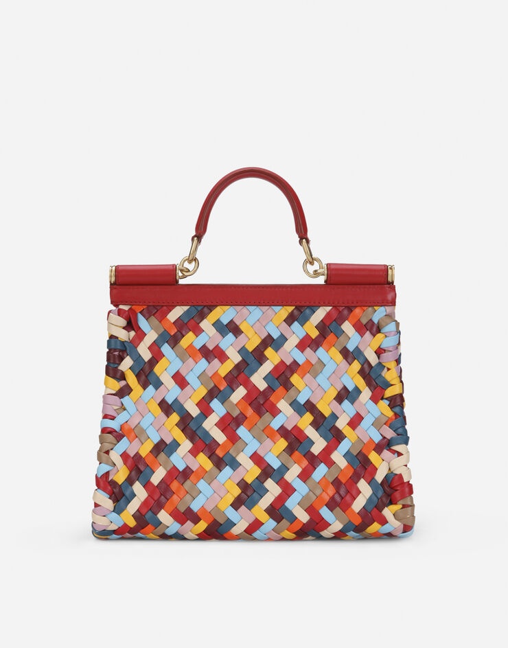 Medium Sicily bag in multi-colored woven nappa - 4