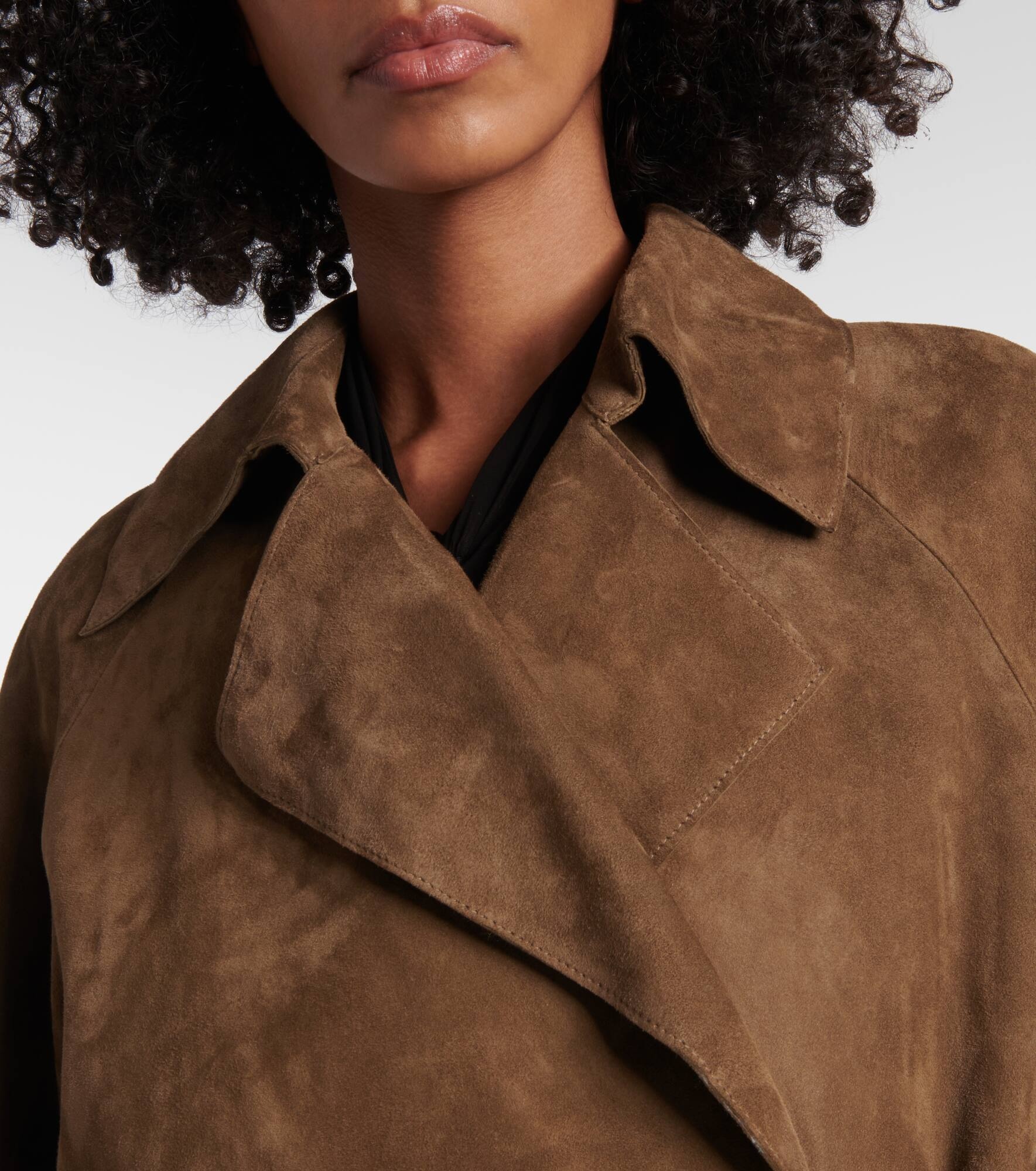 Suede wrap coat - 4