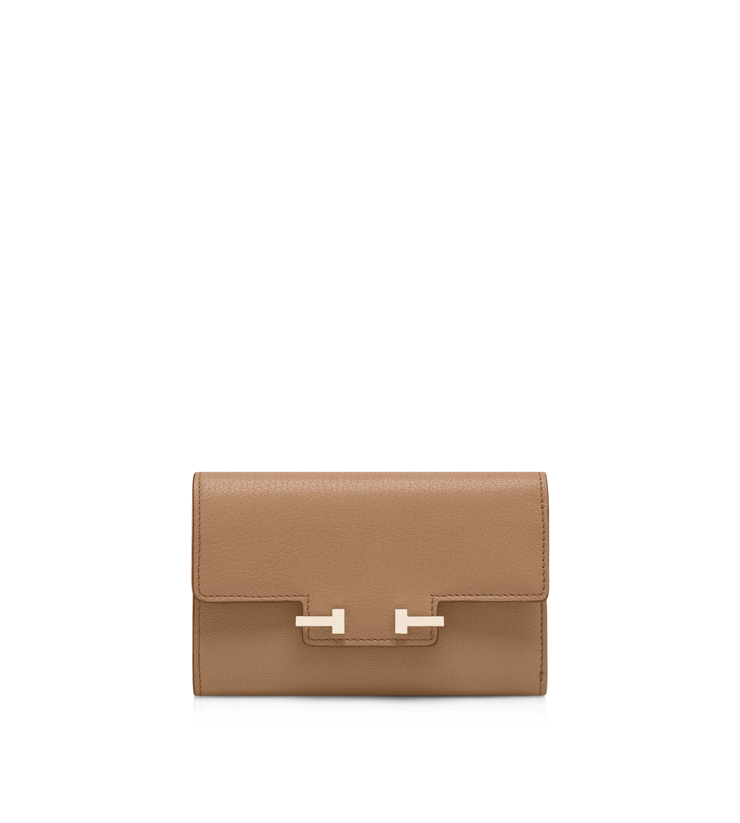 SUPPLE GRAIN LEATHER AUBE COMPACT WALLET - 1