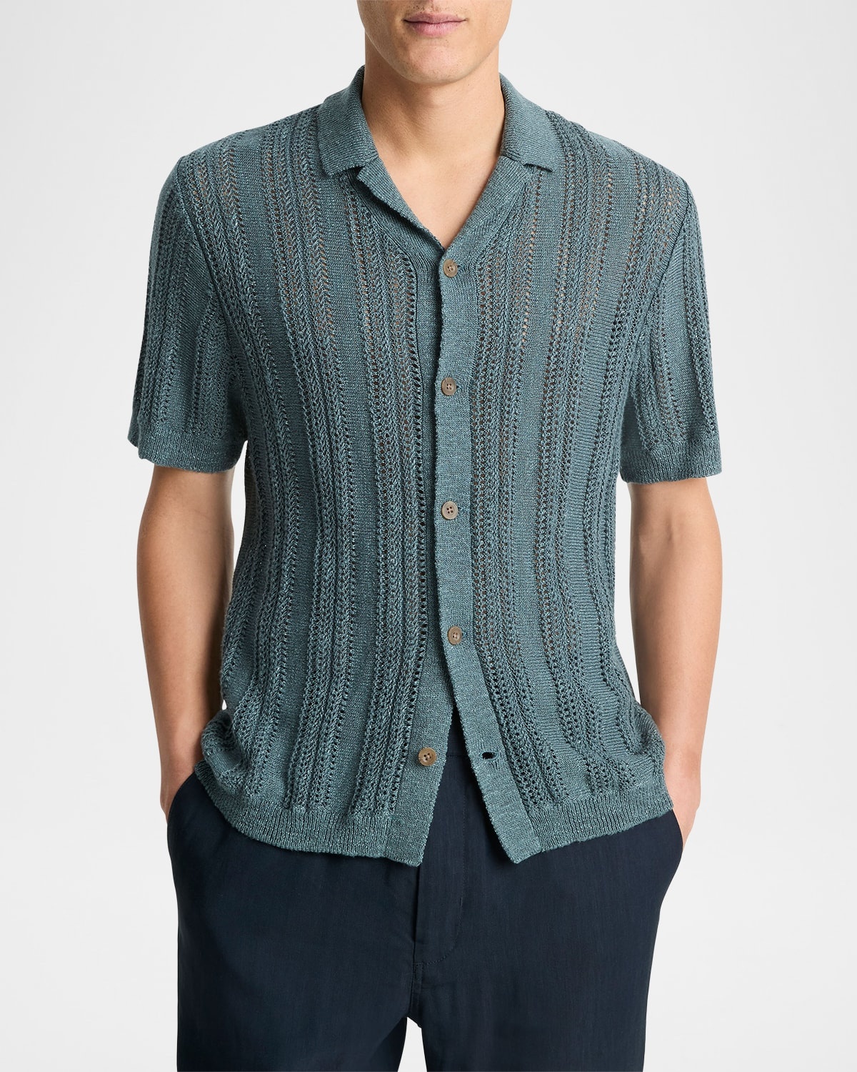 Men's Crochet Cabana Shirt - 4