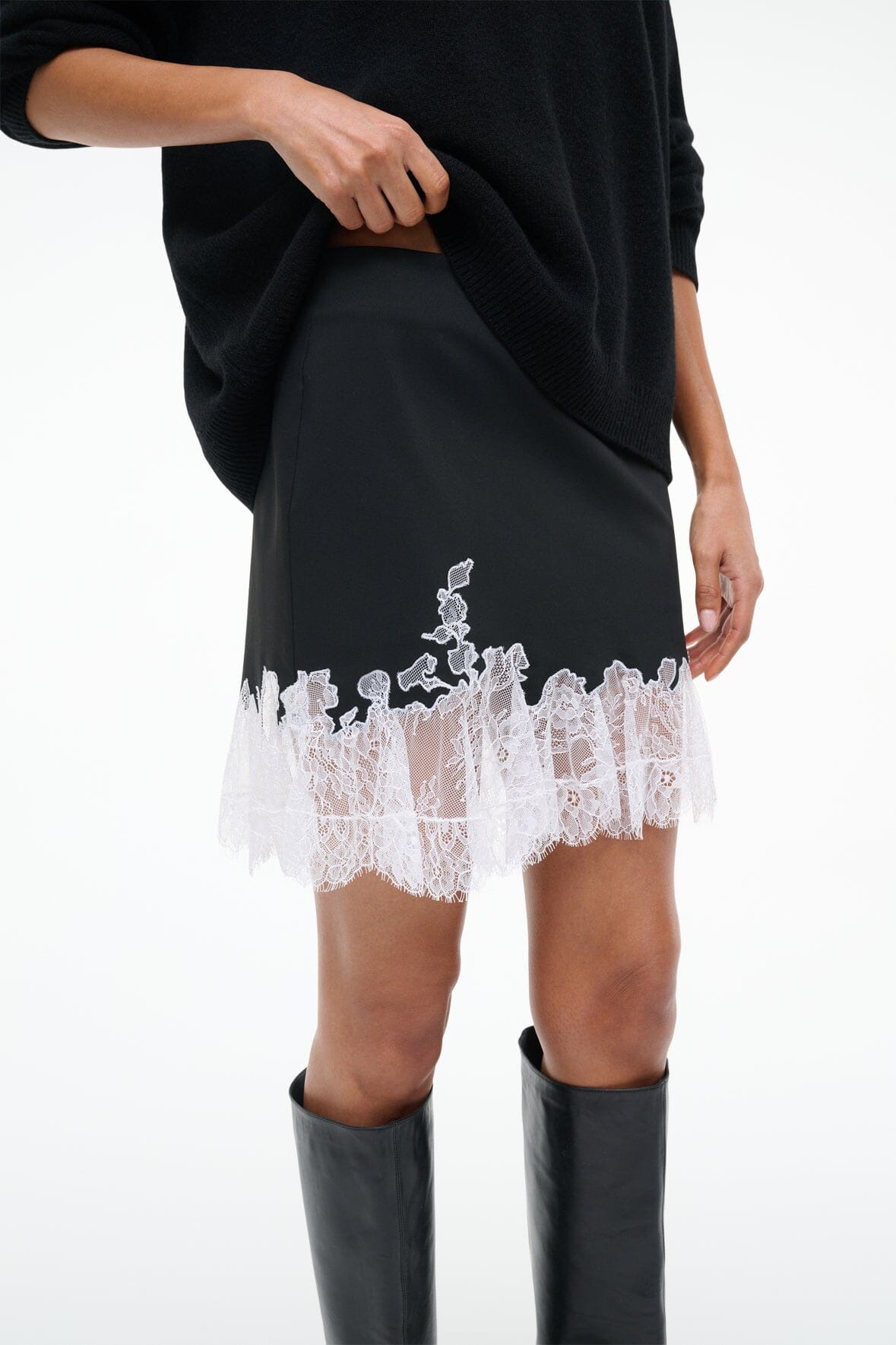 STAUD NADIA MINI SKIRT BLACK - 3