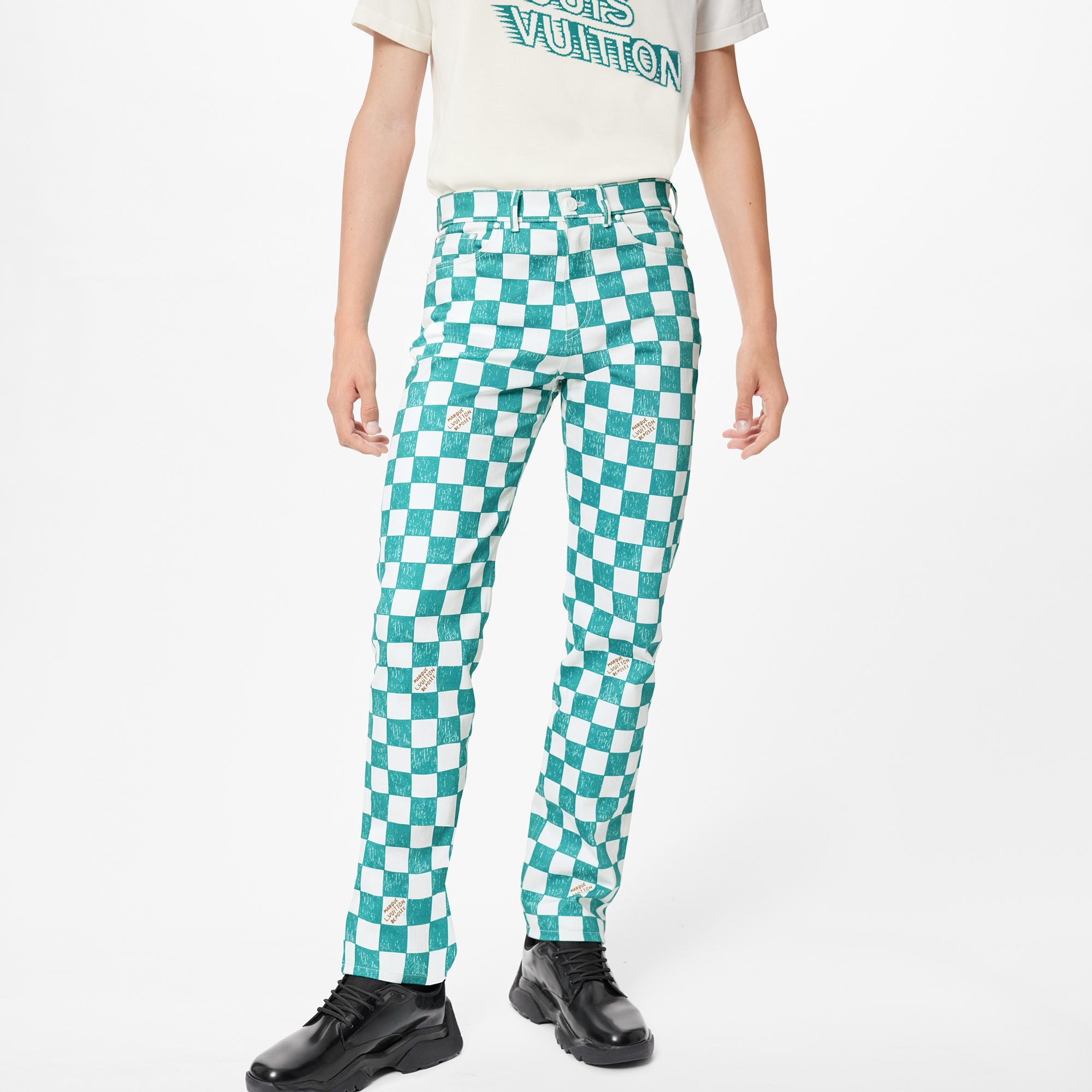 Damier Regular Denim Pants - 3