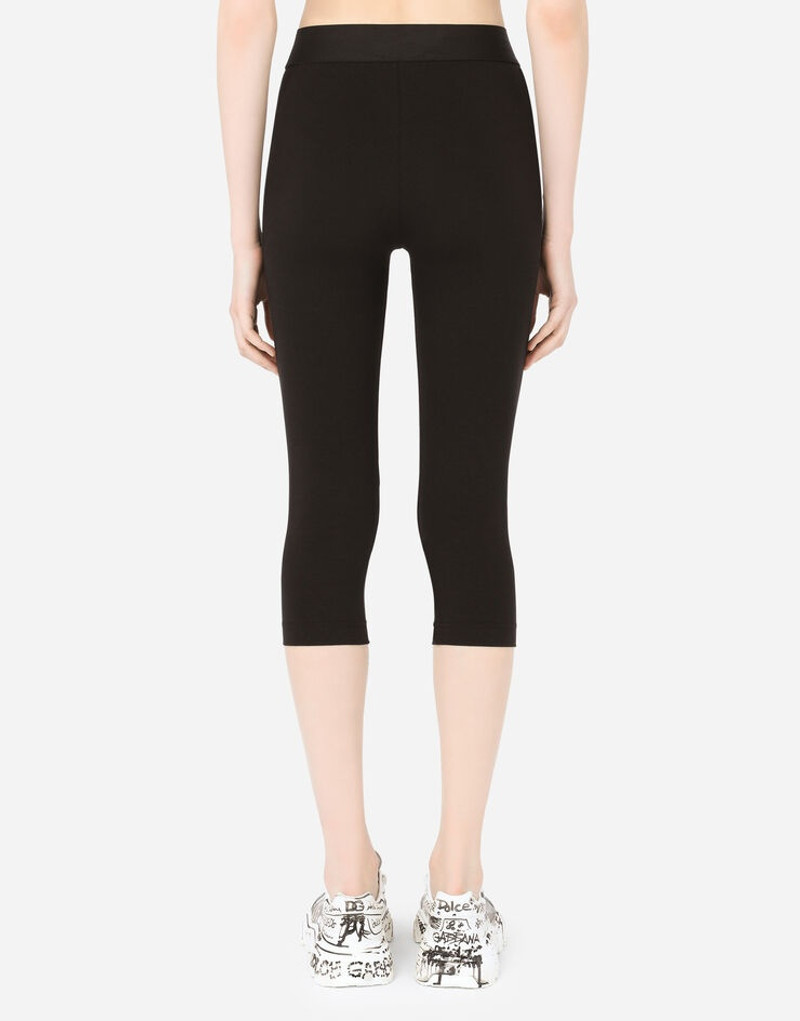 Dolce & Gabbana Jersey leggings with branded elastic outlook