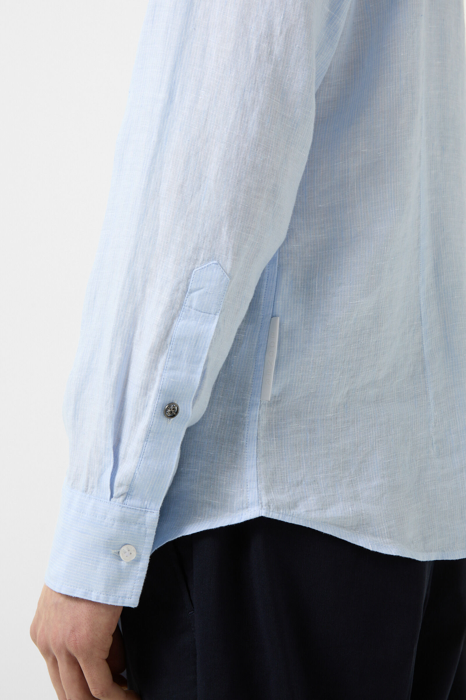 Timi linen shirt in Light blue - 5