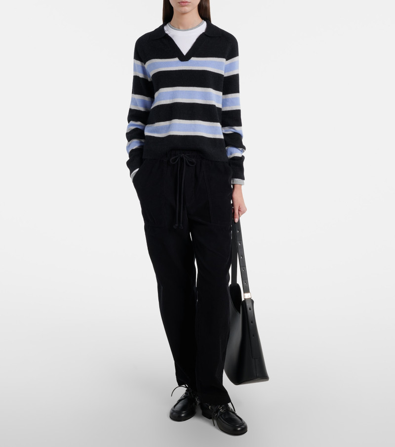 velvet Everlake striped polo sweater outlook